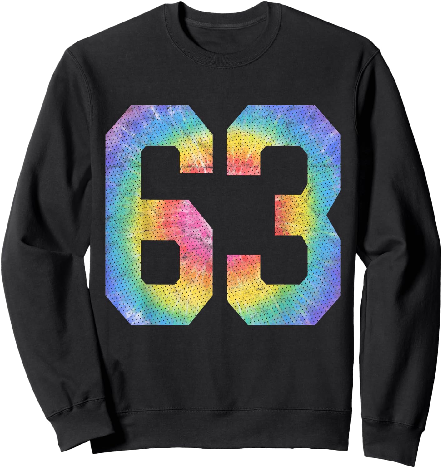 Number 63 Numbered Uniform Sports Team Jersey 63rd Birthday Sweatshirt - Sweatshirt | Black