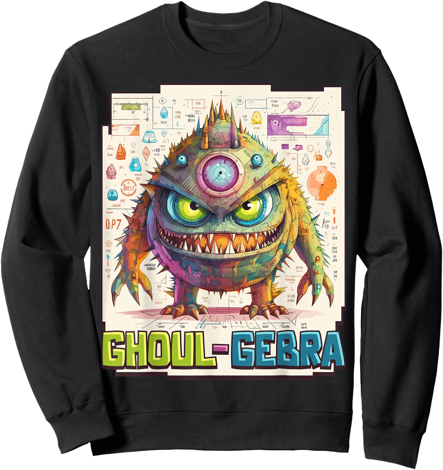 Ghoul-gebra - Funny Halloween Math Teacher Student Algebra Men Women Sweatshirt - Sweatshirt | Black