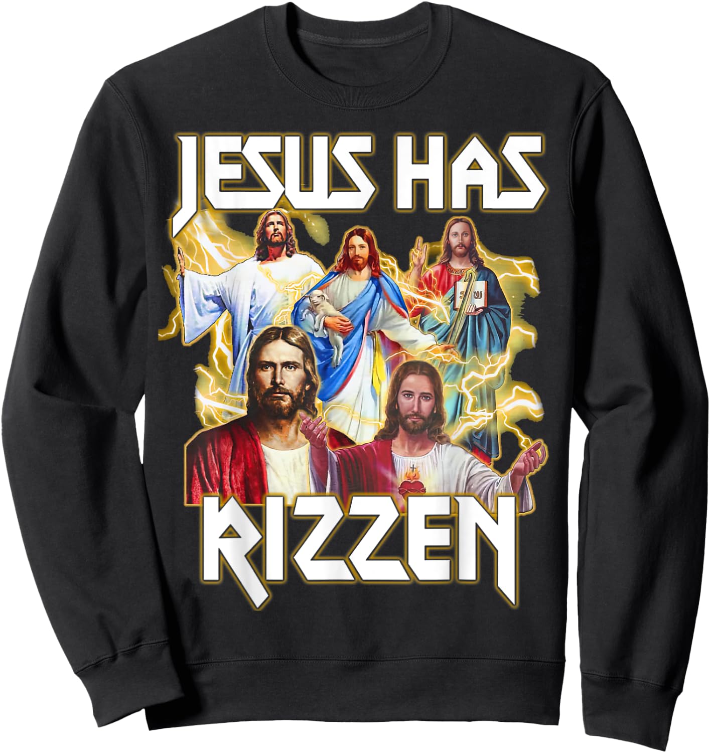 Jesus Has Rizzen, Christian Bible Faith, Christian Religion Sweatshirt - Sweatshirt | Black