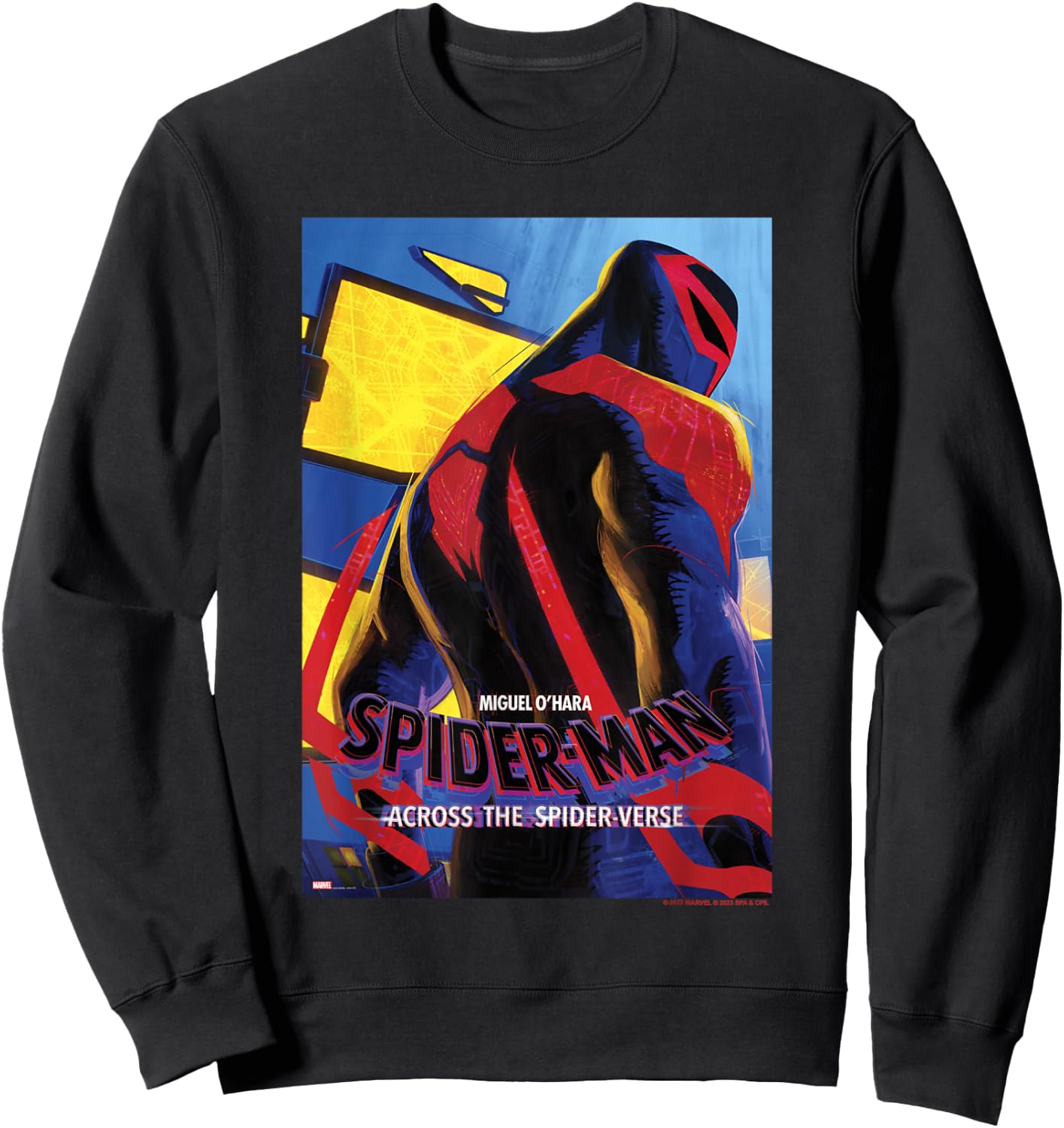 Marvel Spider-Man Across The Spider-Verse Part 1 Miguel Back Sweatshirt - Sweatshirt | Black