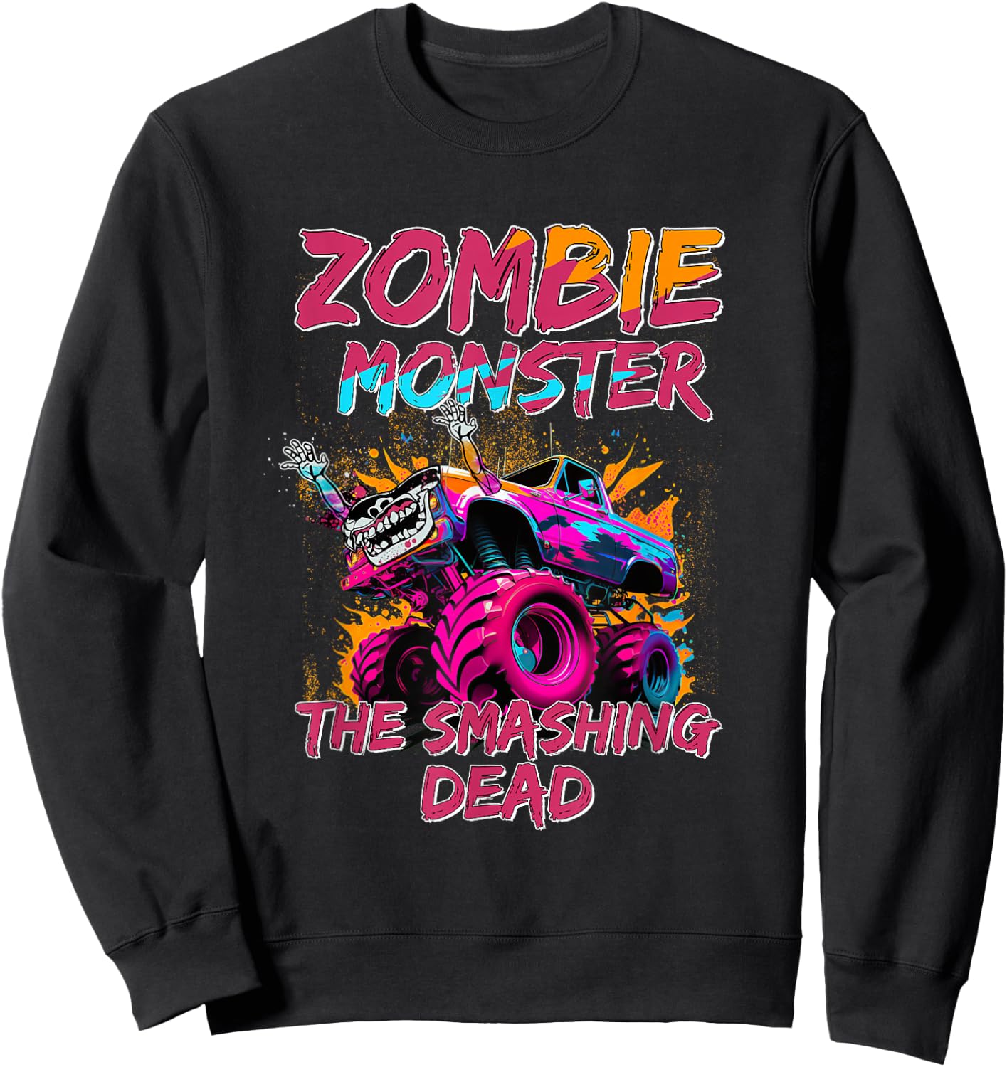 Zombie Monster Truck The Smashing Dead Sweatshirt - Sweatshirt | Black