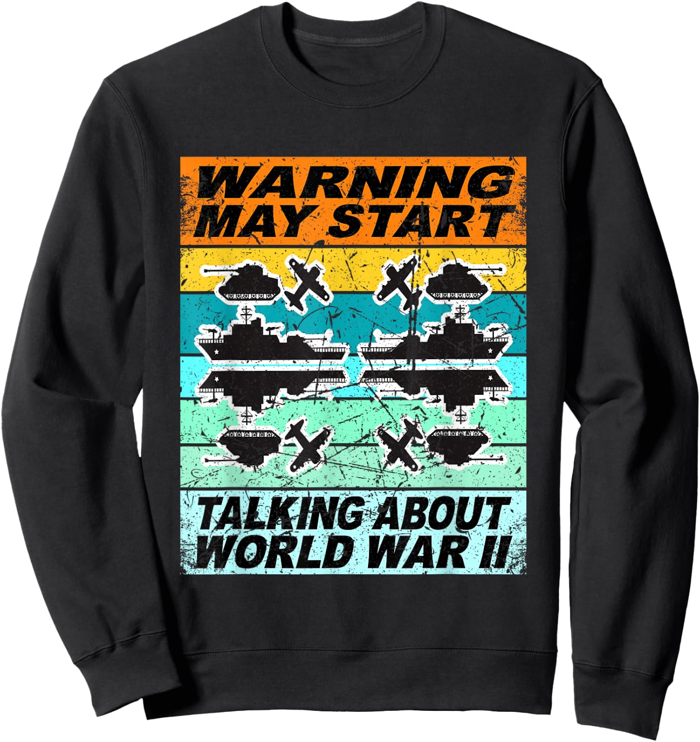 Retro World War 2 Memorabilia Shirt World War II WW2 Gear Sweatshirt - Sweatshirt | Black