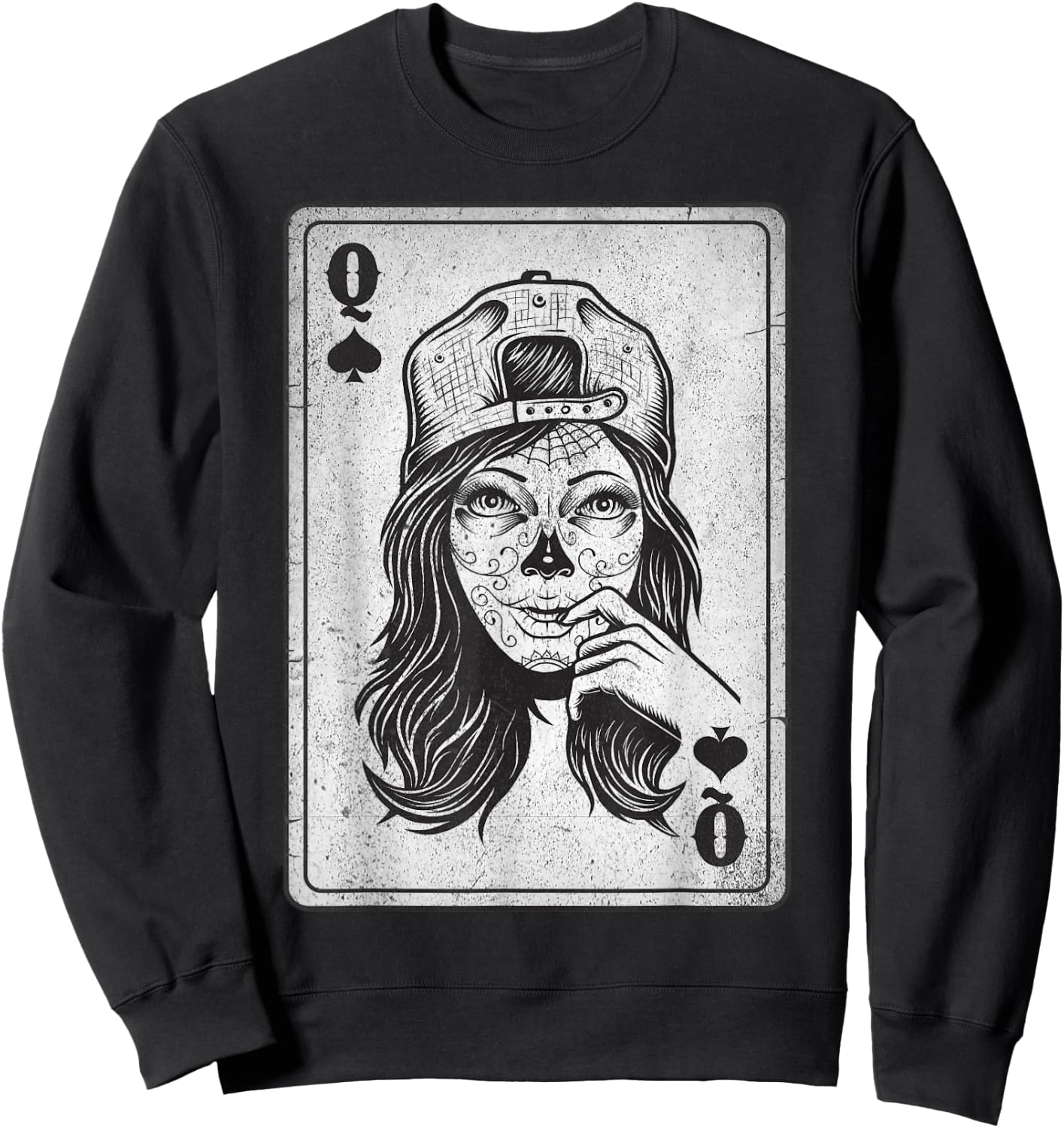 Matching Couple King And Queen skull Sweatshirt - Sweatshirt | Black