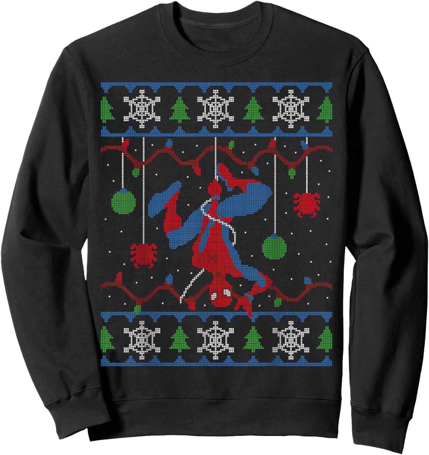 Marvel Spider-Man Upside Down Ugly Christmas Sweater Sweatshirt - Sweatshirt | Black