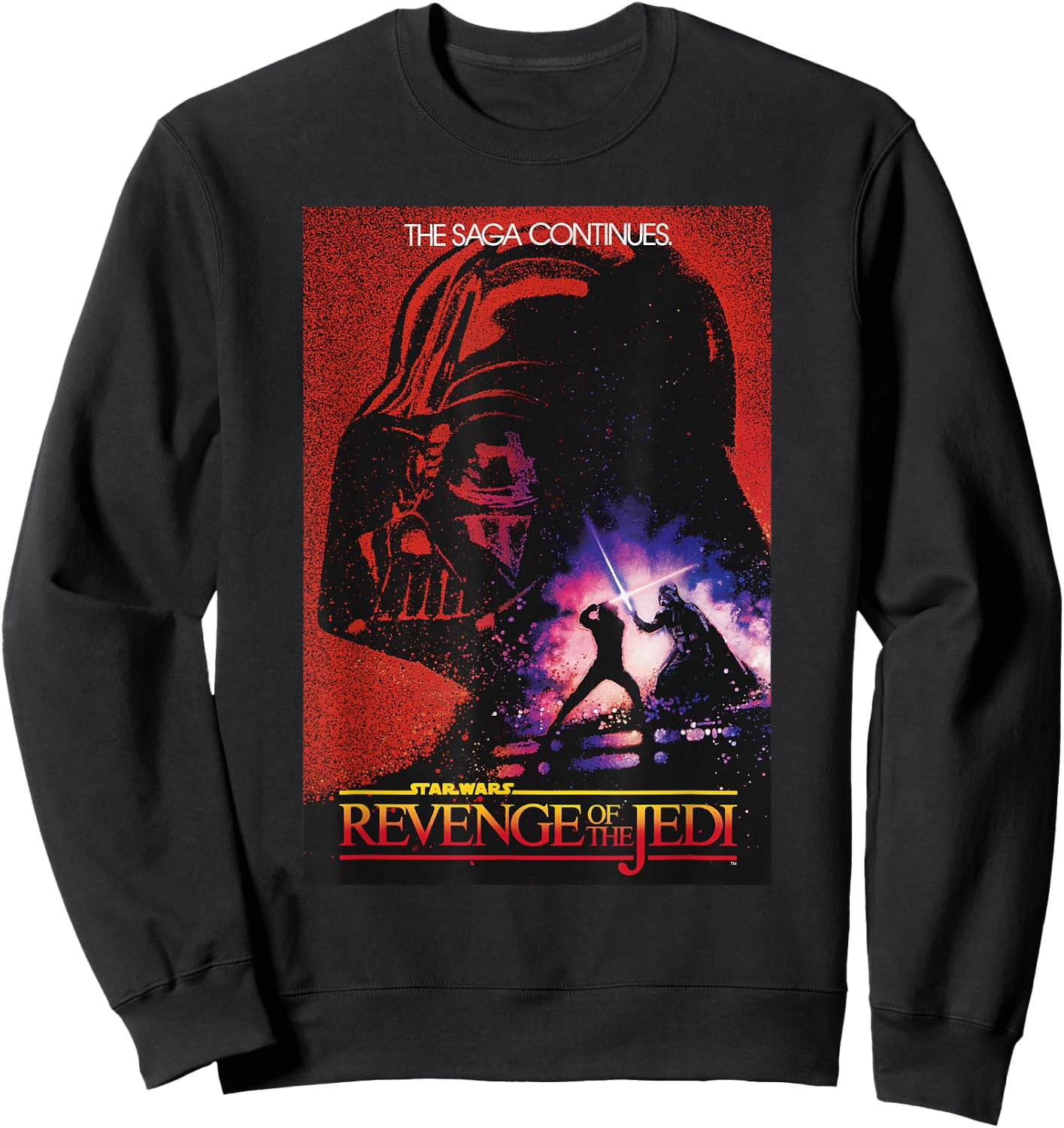 Star Wars: Return of the Jedi Darth Vader Background Poster Sweatshirt - Sweatshirt | Black