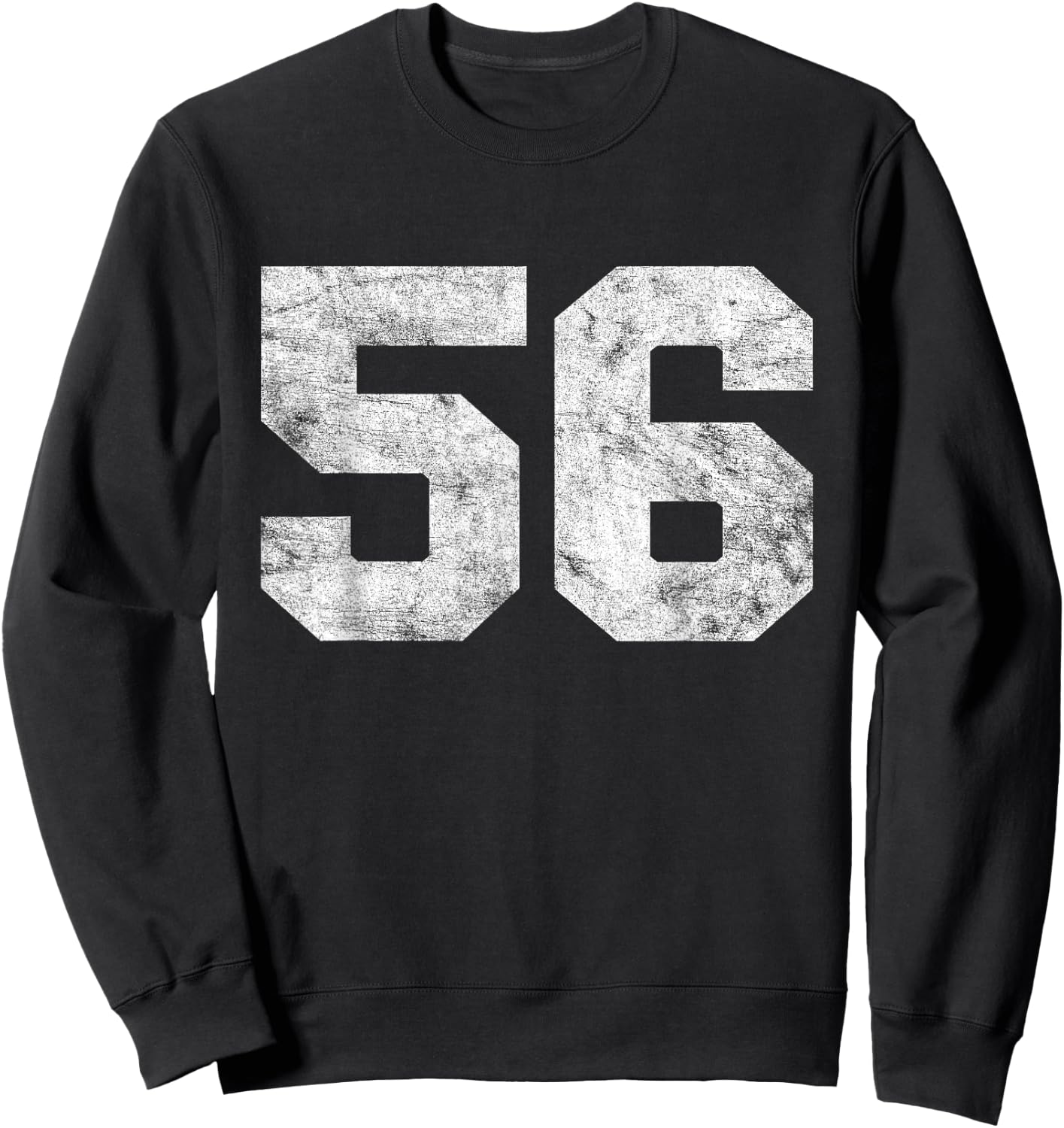Vintage Lucky Number 56 Birthday Sports Player Team Athlete Sweatshirt - Sweatshirt | Black