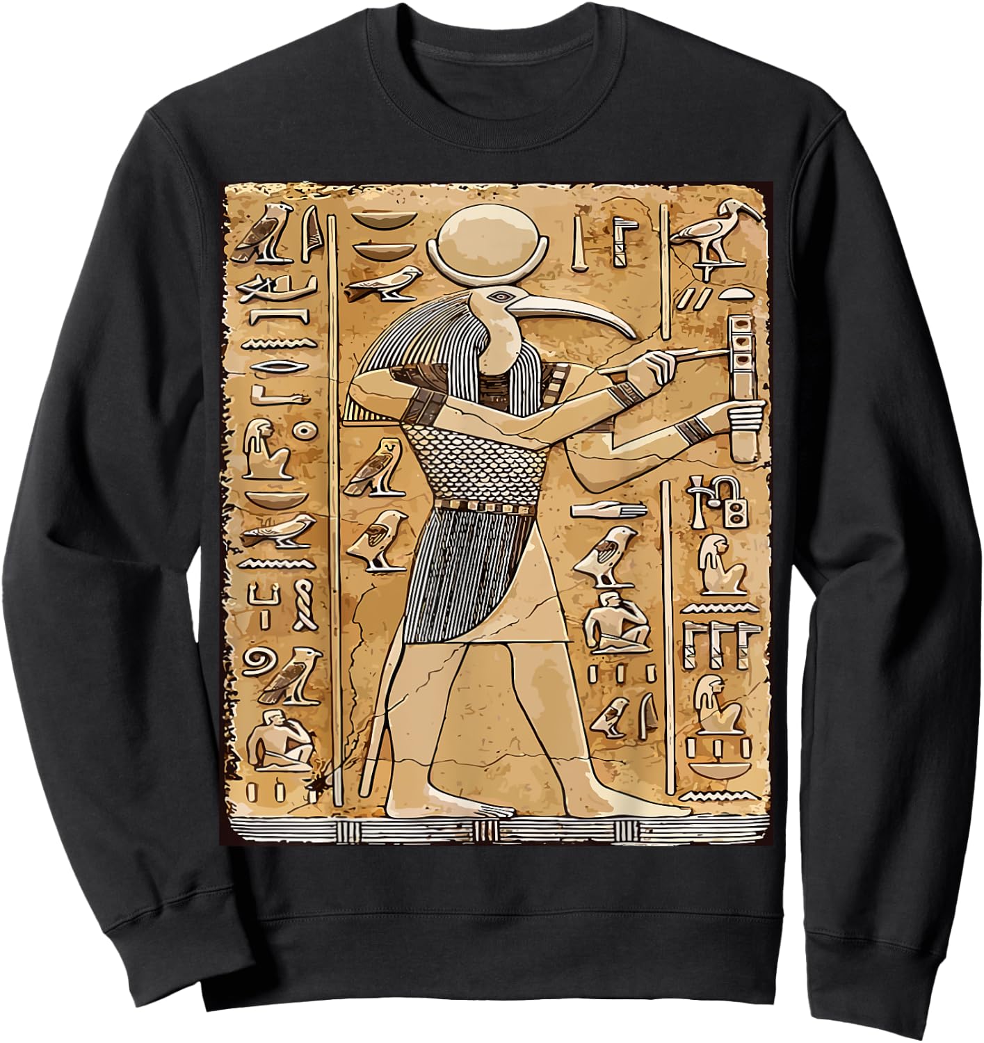 Djehuty | Egyptian God Of Moon | THOTH Sweatshirt - Sweatshirt | Black