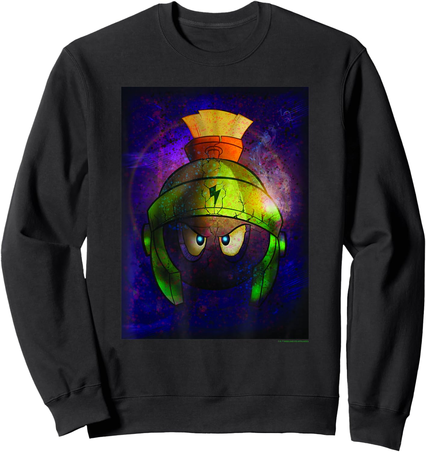 WB100 Looney Tunes Marvin The Martian Angry Space Portrait Sweatshirt - Sweatshirt | Black