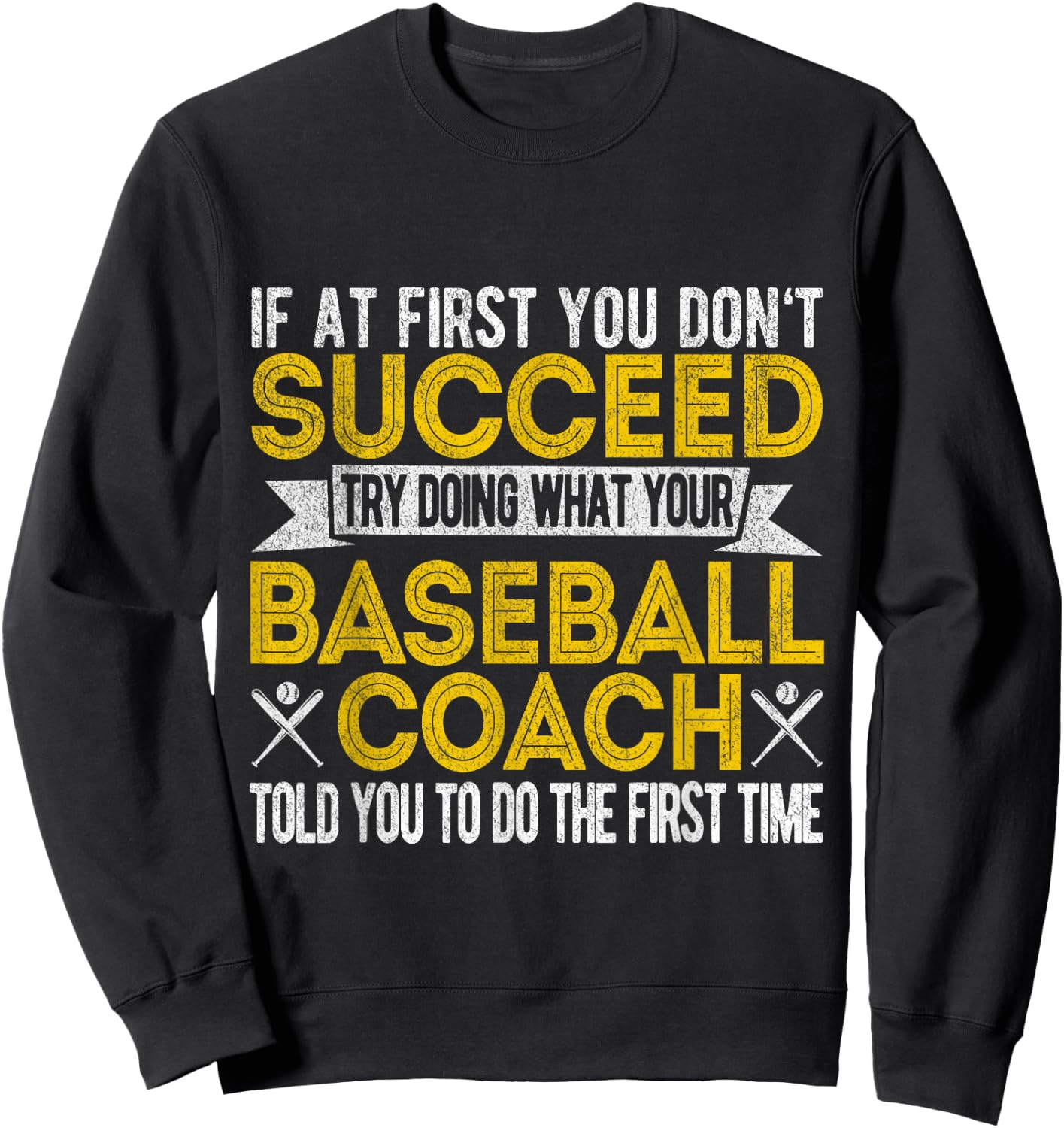 Funny Baseball Coach Baseball Team Coach Retro Sweatshirt - Sweatshirt | Black