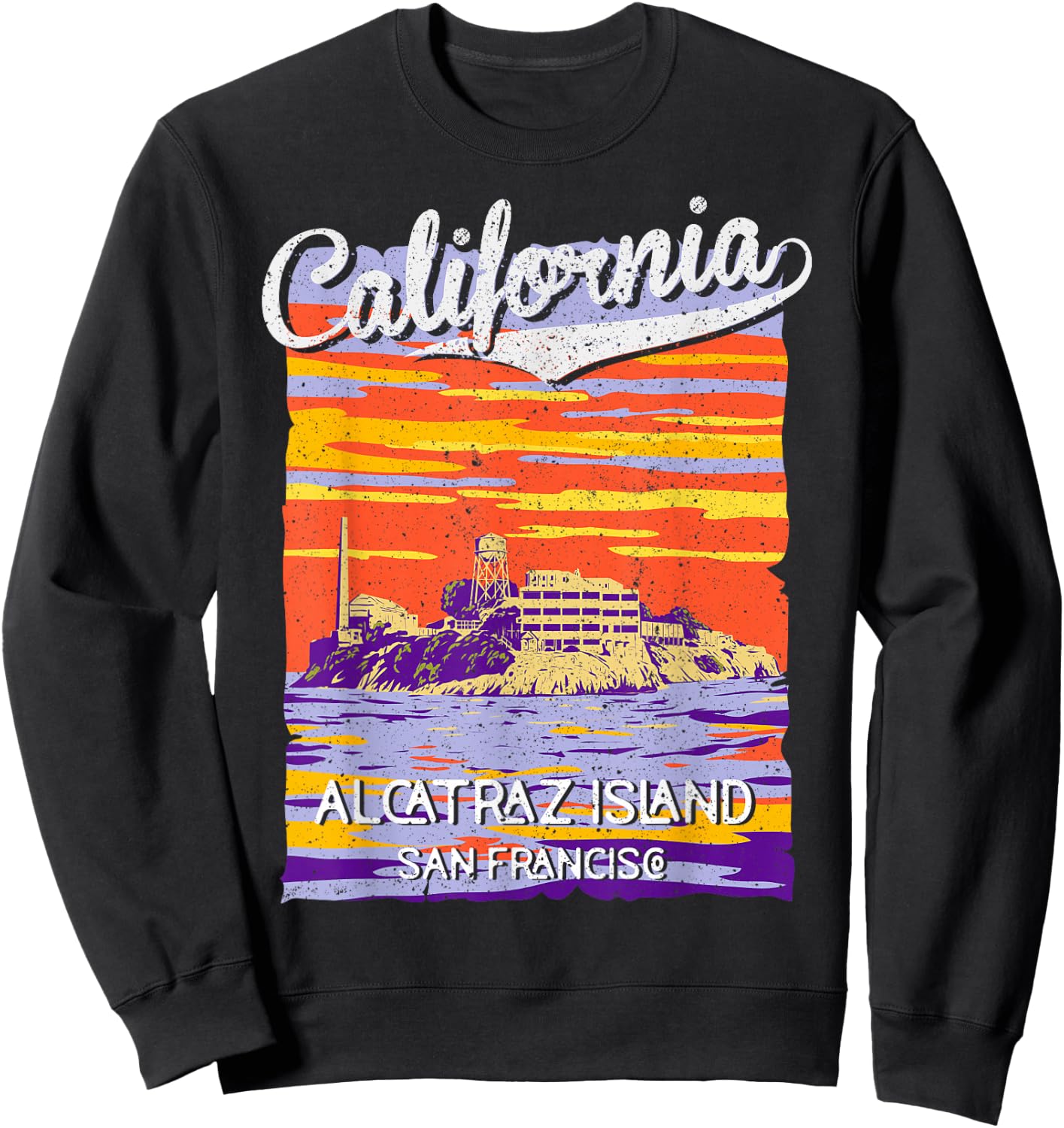 Alcatraz Island San Francisco CA Cali California Republic Sweatshirt - Sweatshirt | Black