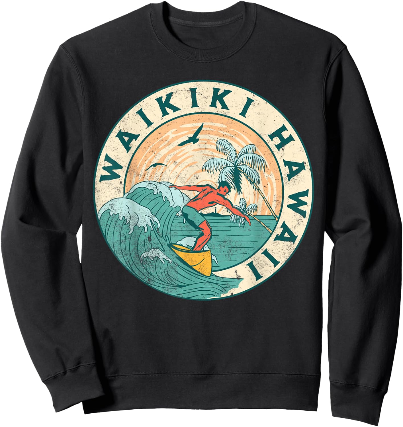 Waikiki Hawaii Sweatshirt - Sweatshirt | Black