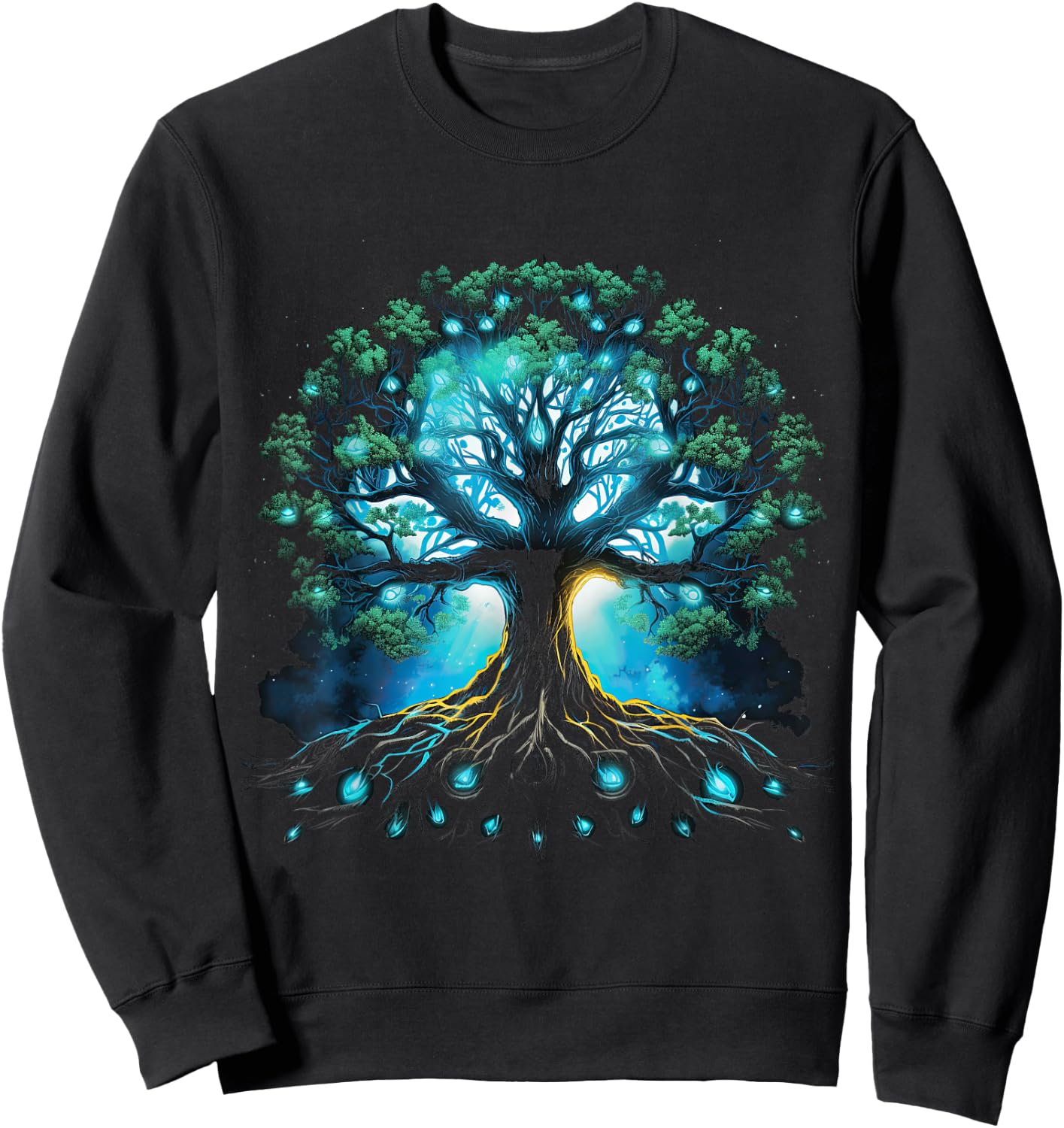 Tree of Life Viking Midgard Thor Walhalla Sweatshirt - Sweatshirt | Black