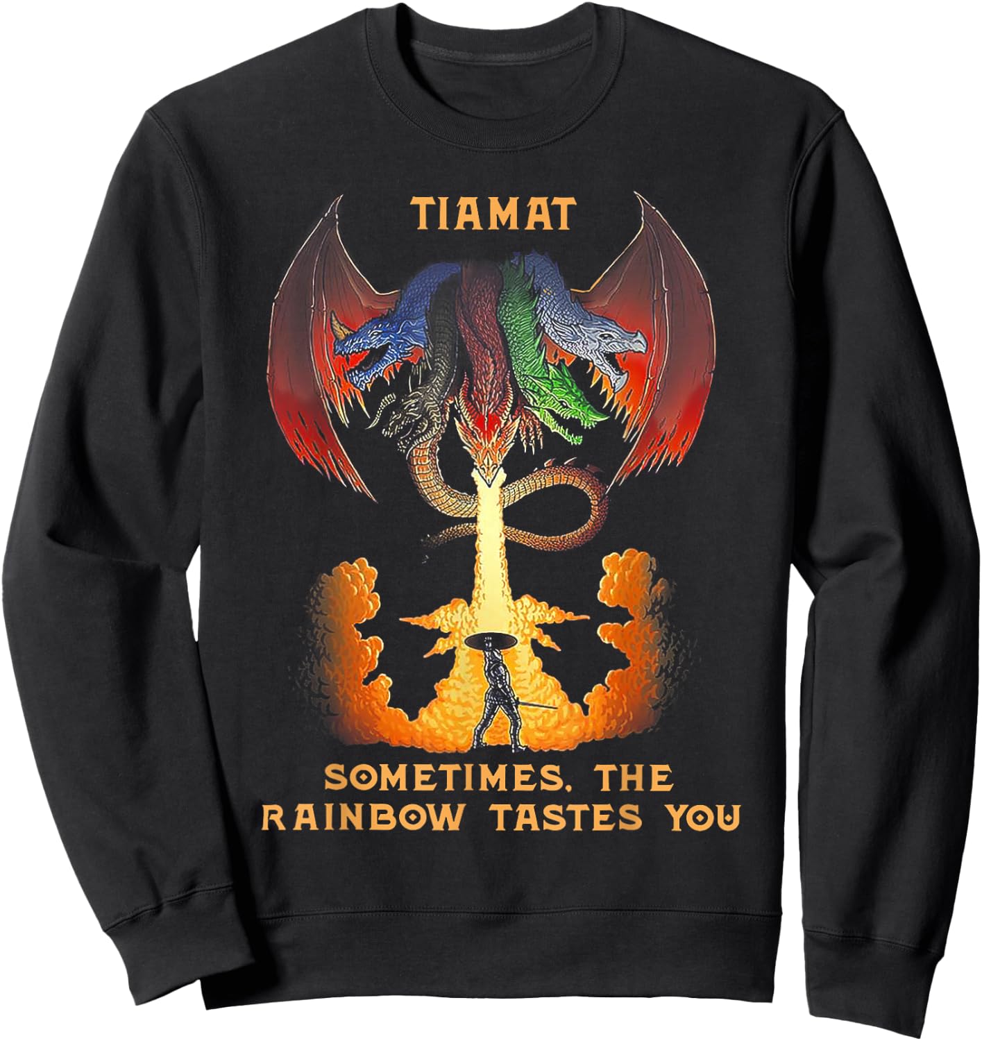 Dragon Tiamat Sometimes The Rainbow Tastes You Sweatshirt - Sweatshirt | Black