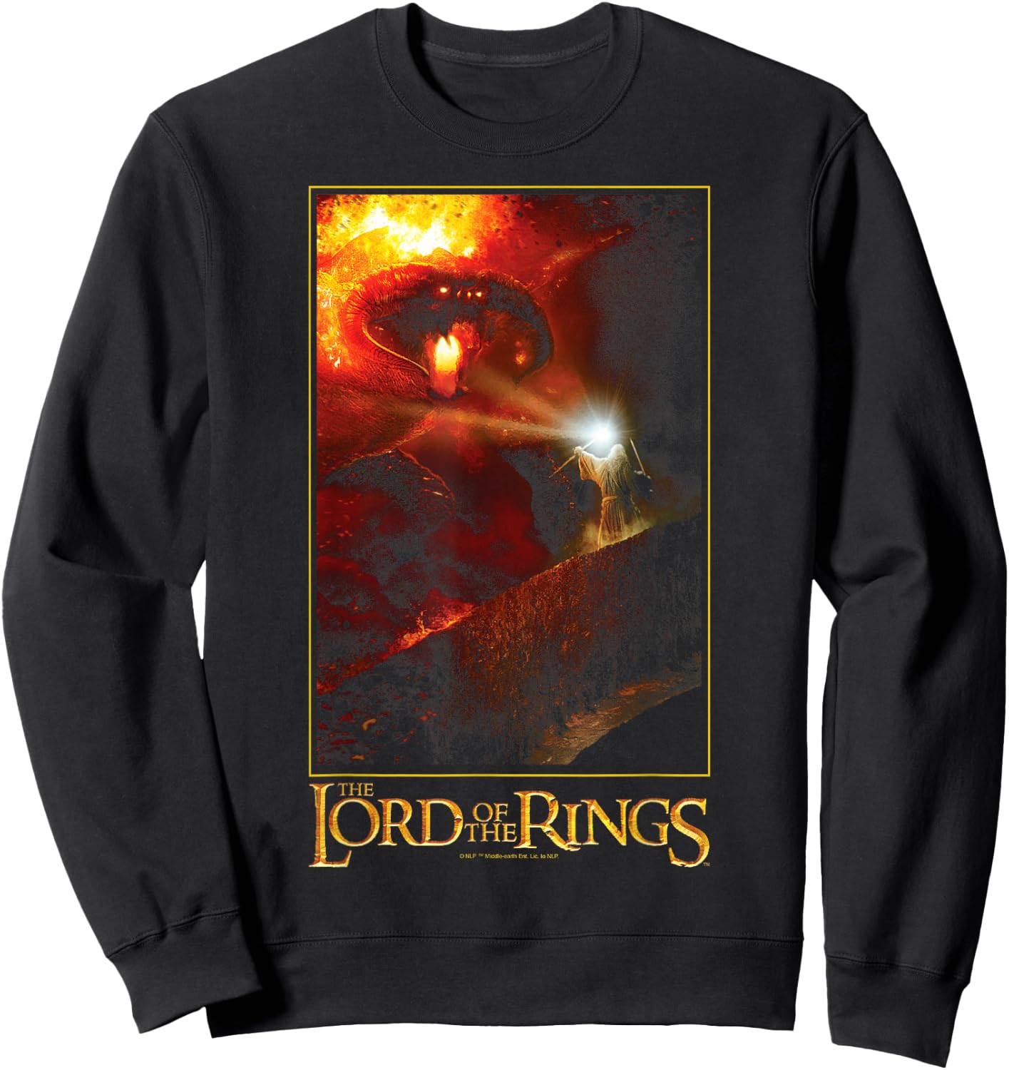 The Lord Of The Rings You Shall Not Pass! Balrog Poster Sweatshirt - Sweatshirt | Black