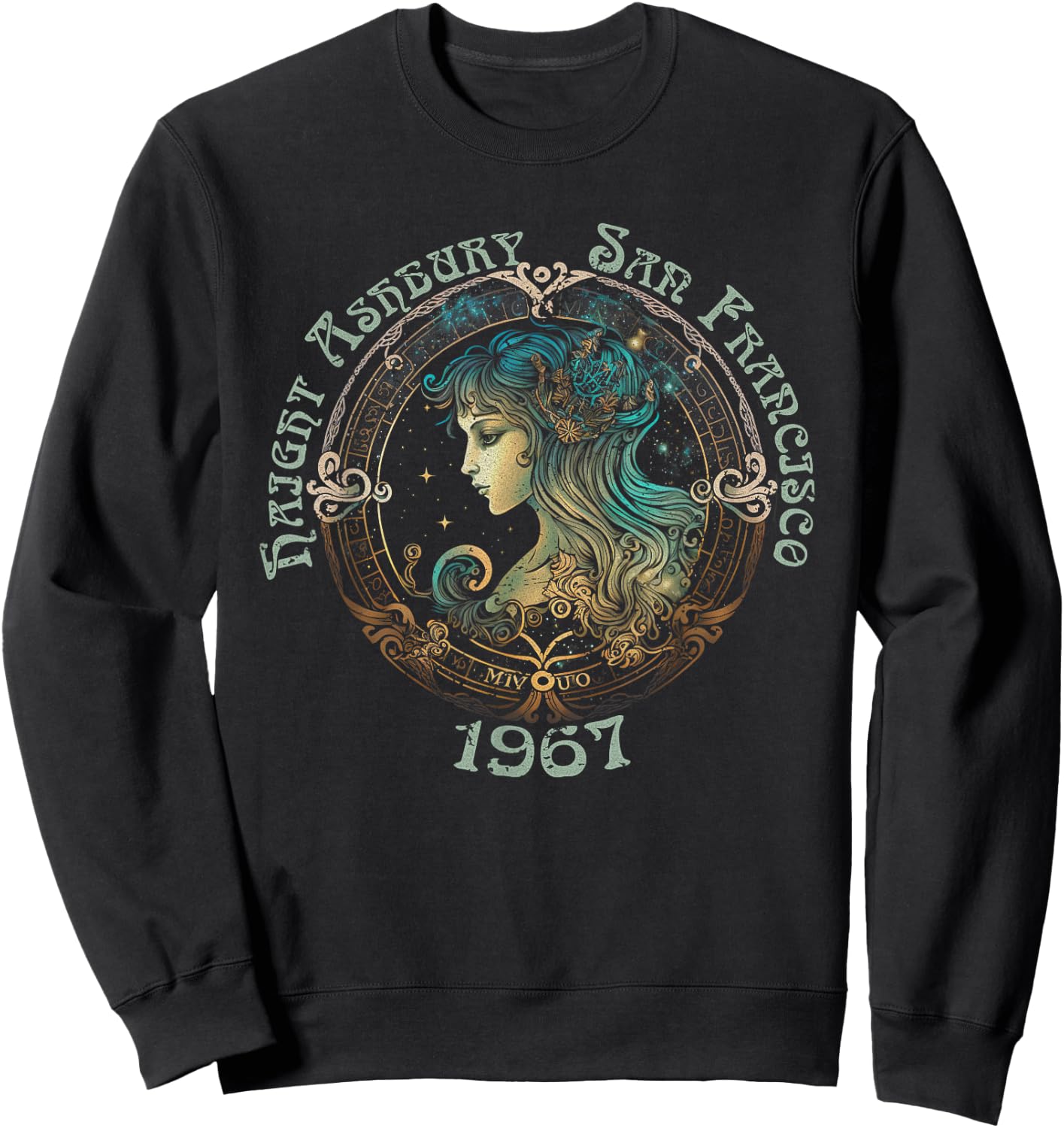 Haight Ashbury San Fransisco 1967 Bohemian Hippie 60s Sweatshirt - Sweatshirt | Black