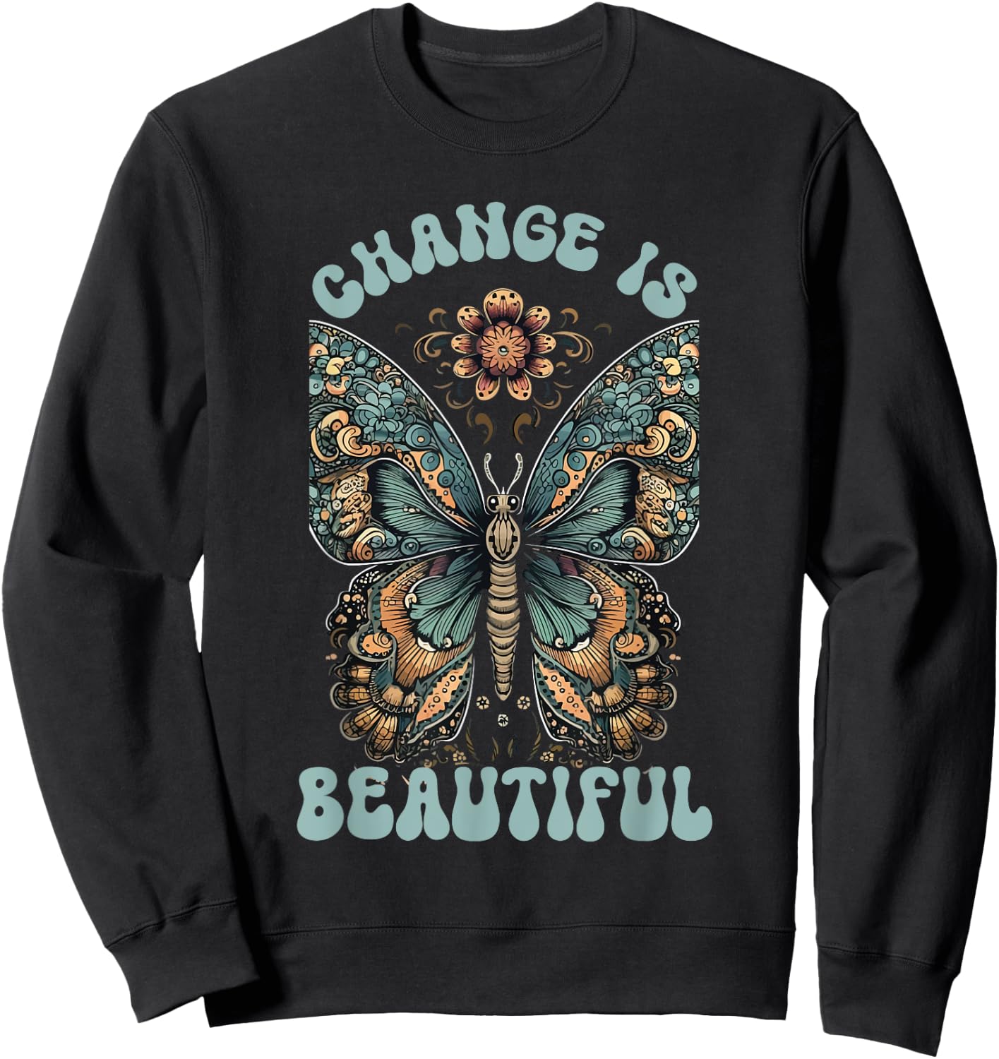 Metamorphosis Entomology Insects Cute Butterfly Souvenir Sweatshirt - Sweatshirt | Black