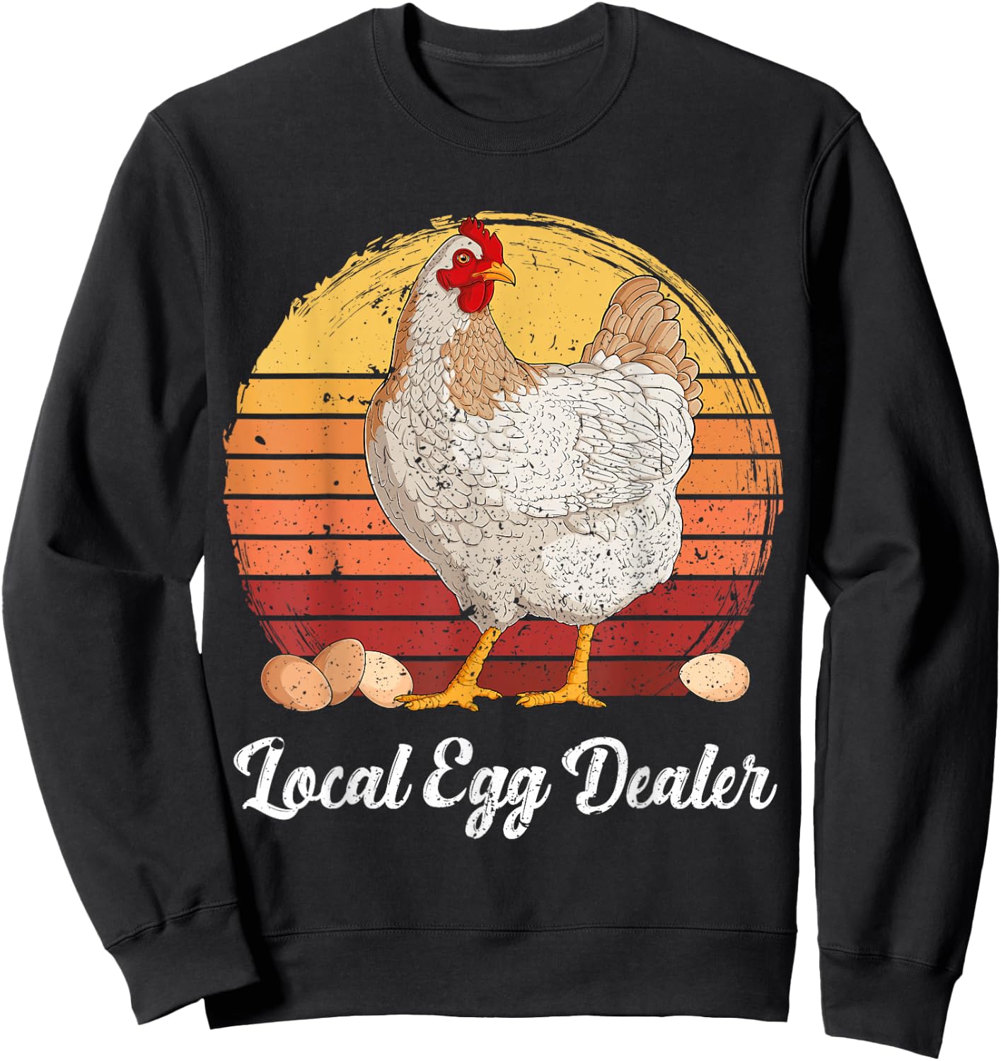 Supporting Local Egg Dealer Chickens Egg Lover Women Men Sweatshirt - Sweatshirt | Black