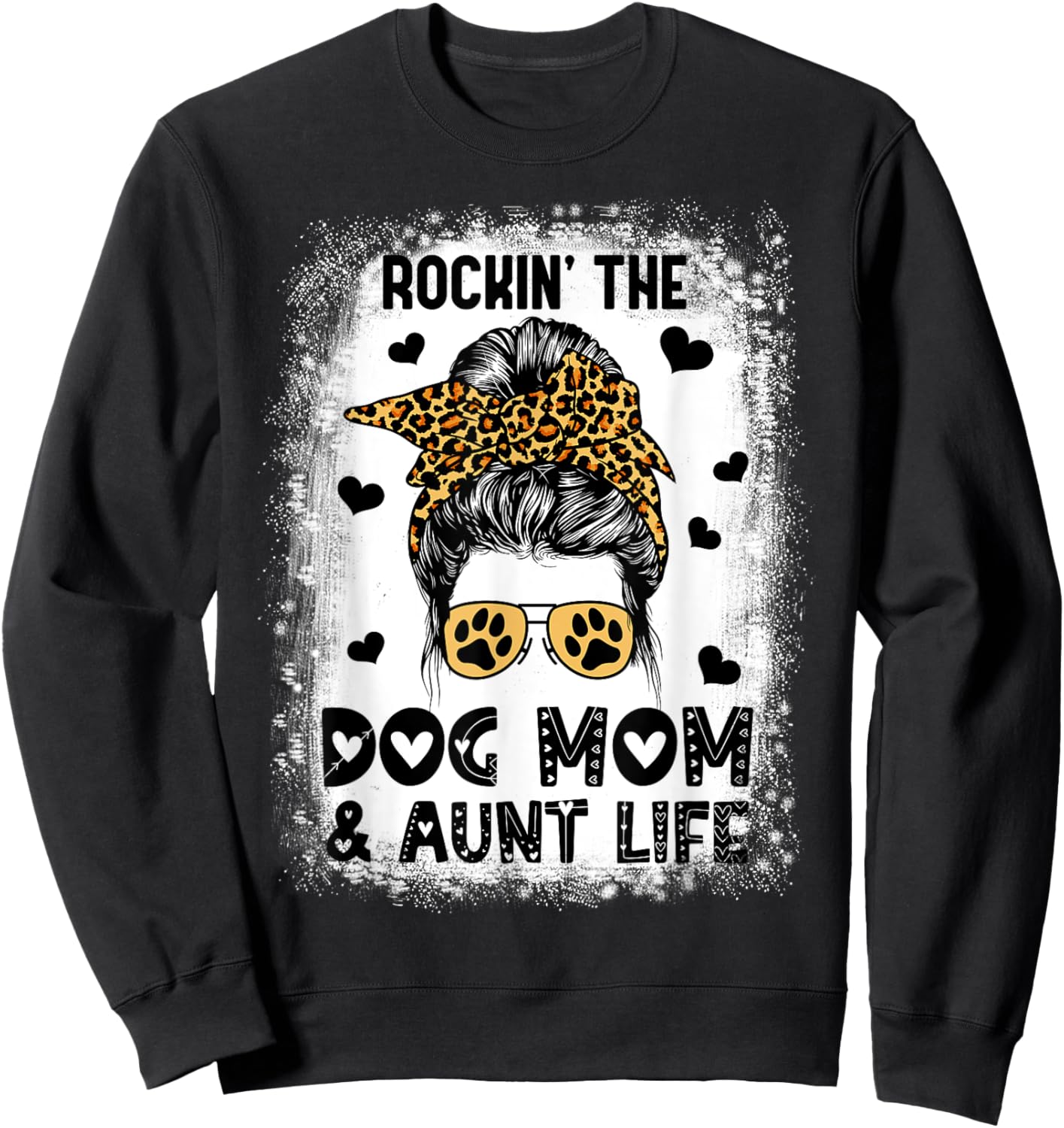 Dog Mom Aunt Life Cute Dog Lover Mother's Day Auntie Sweatshirt - Sweatshirt | Black