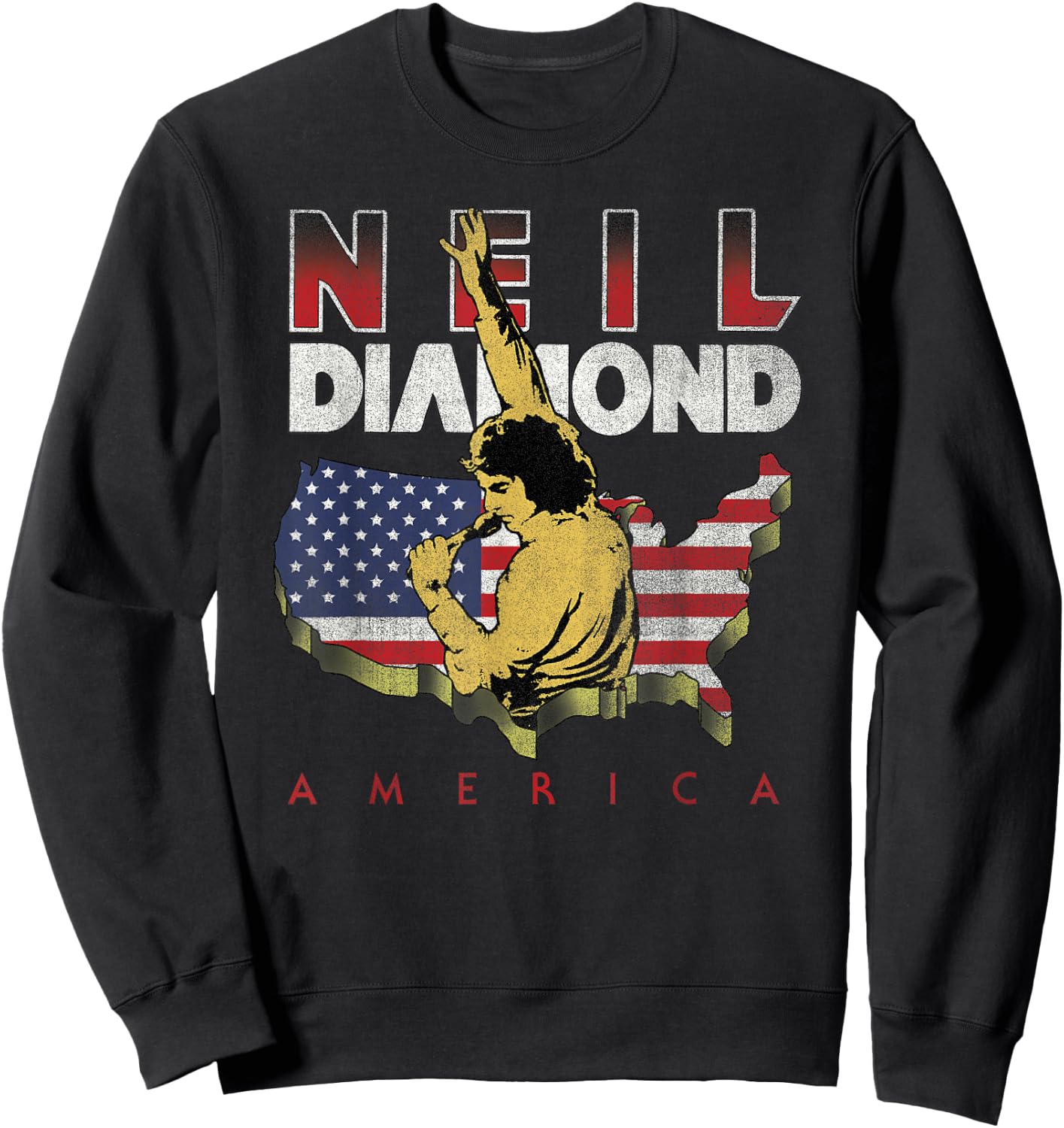 Official Neil Diamond America Sweatshirt - Sweatshirt | Black