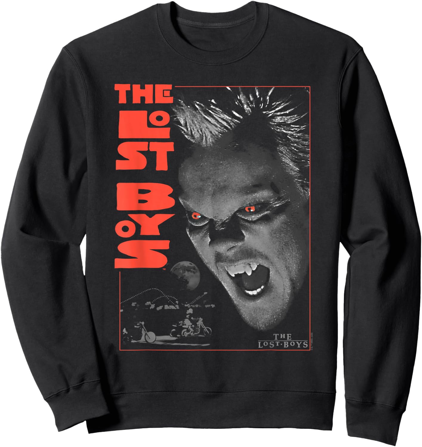 Warner Bros. The Lost Boys Fun to Be a Vampire Poster - Boys, Horror Enthusiasts, Halloween Lovers - Black - - Short Sleeve - Small Sweatshirt - Sweatshirt | Black