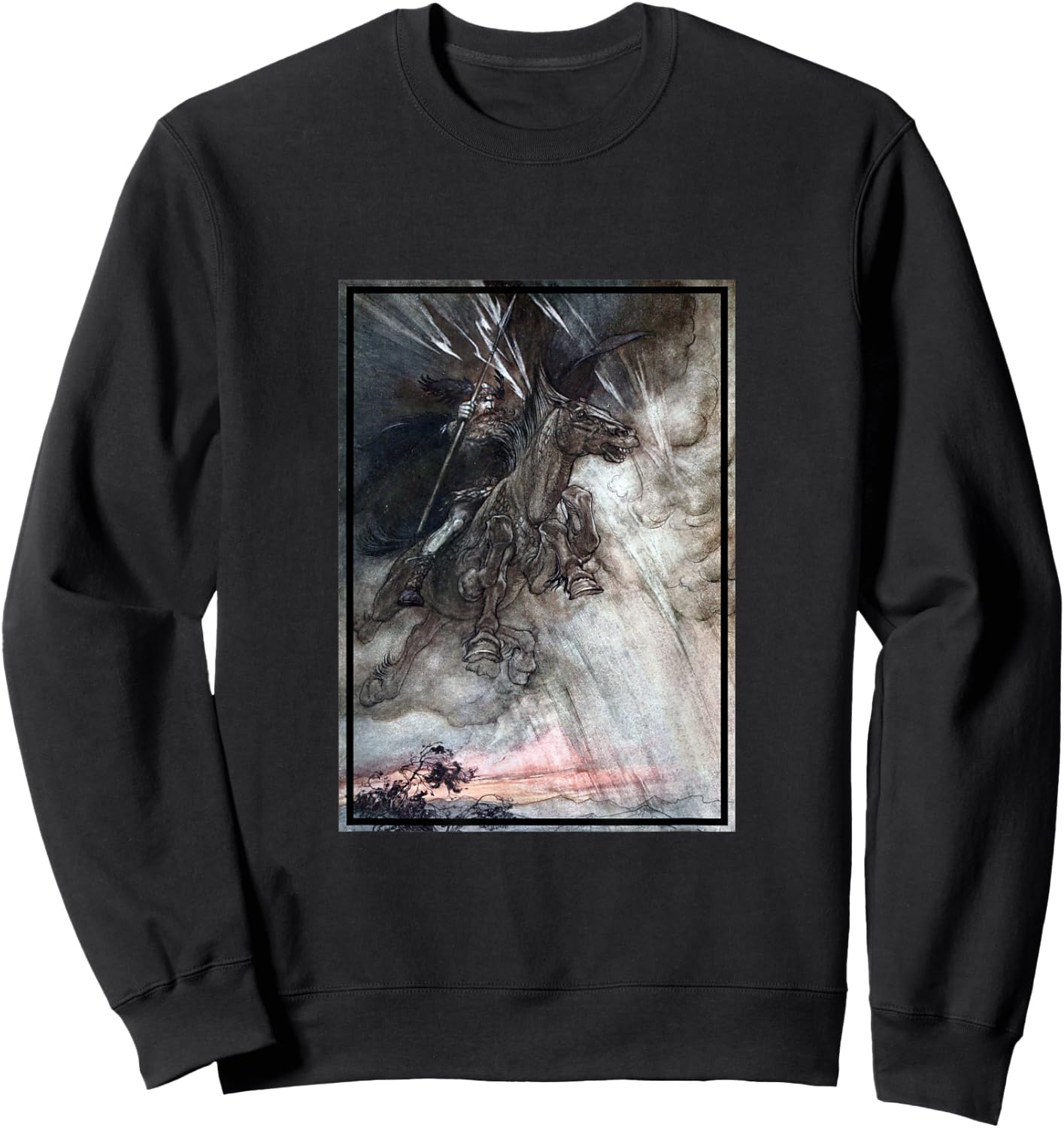 King Wotan - Rhinegold and the Valkyries Illustration Sweatshirt - Sweatshirt | Black