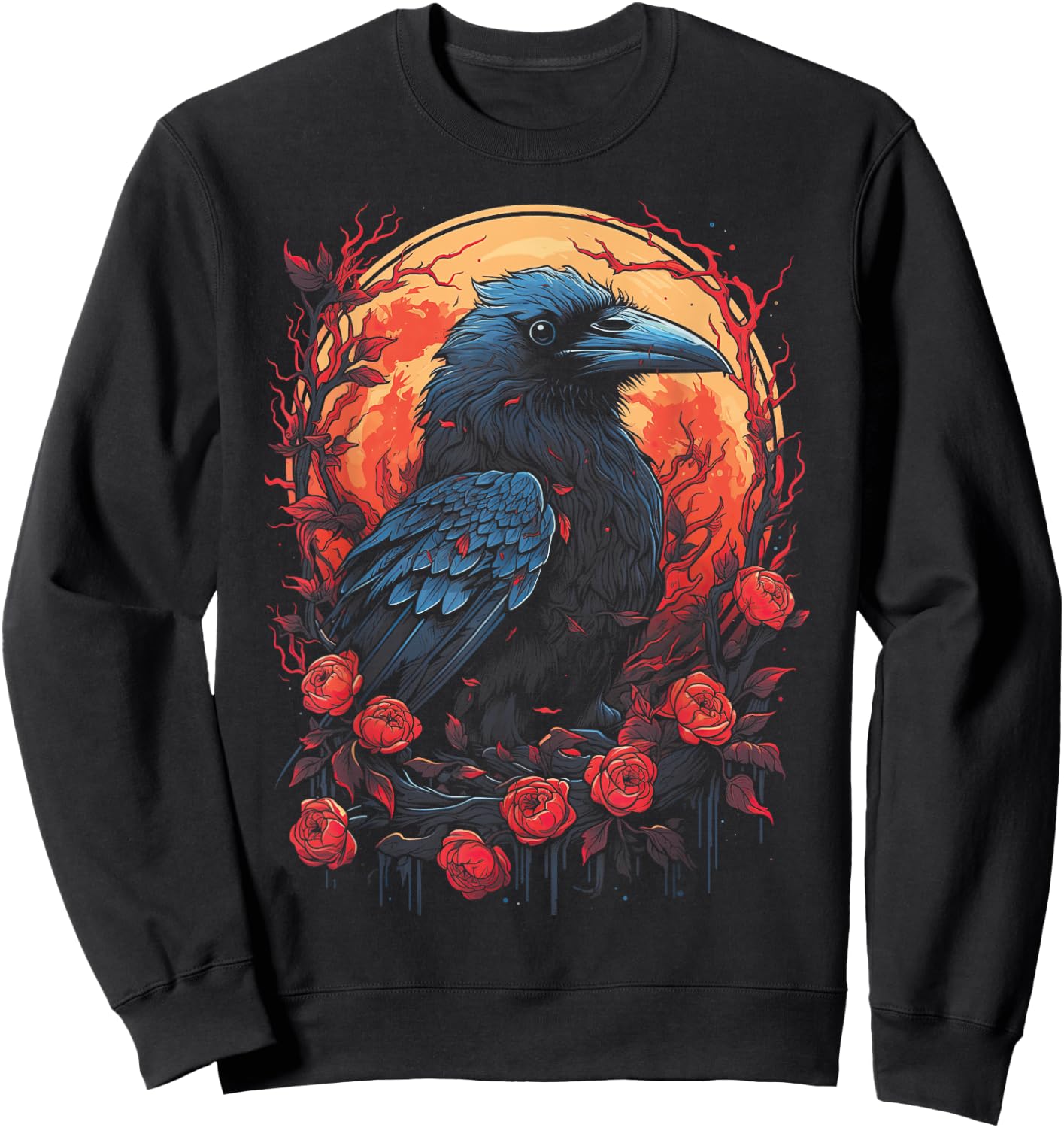 Raven Black gothic Occult Viking Witchcraft Sweatshirt - Sweatshirt | Black