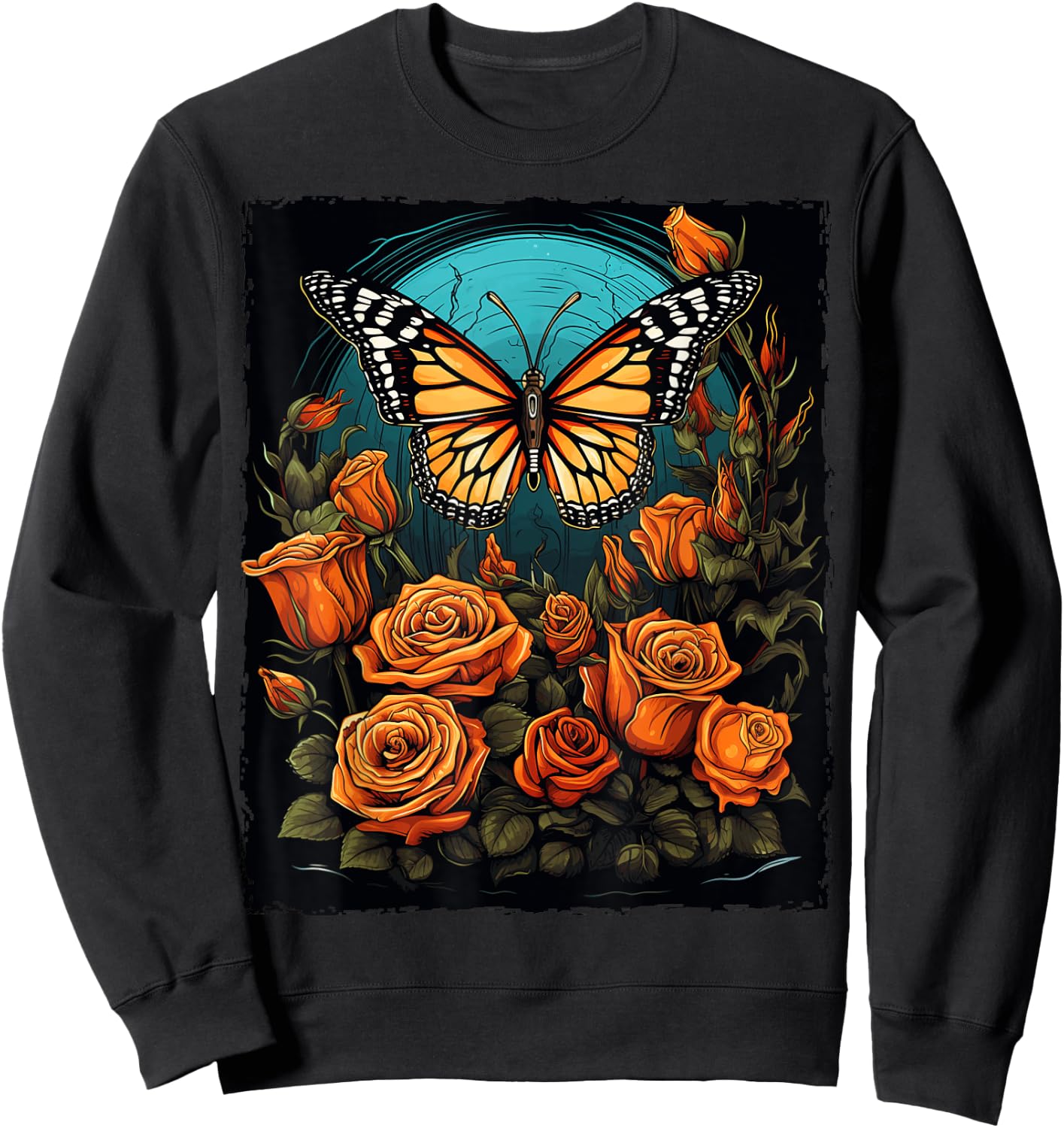 Monarch Butterfly Halloween Sweatshirt - Sweatshirt | Black