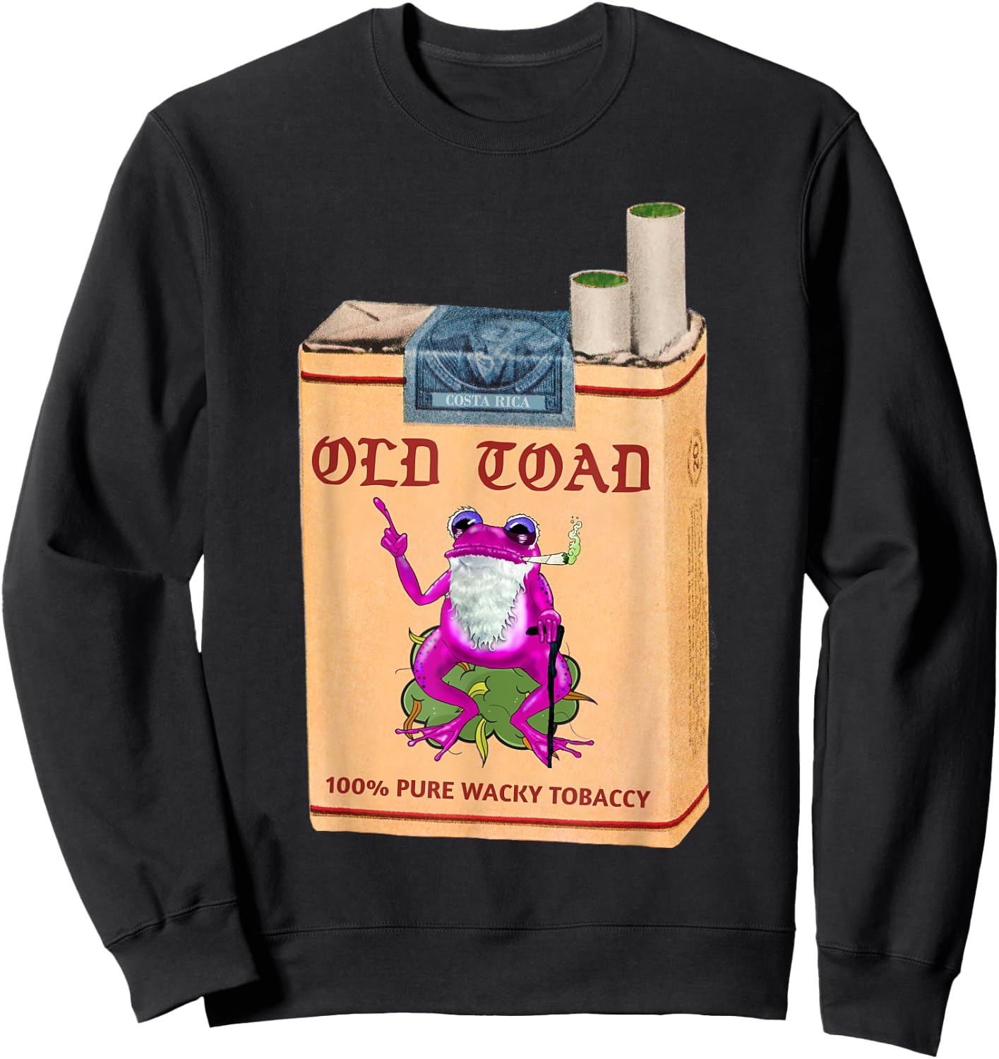 Poison Dart Frogs Retro Vintage Cannabis Cigarette Fifties Sweatshirt - Sweatshirt | Black