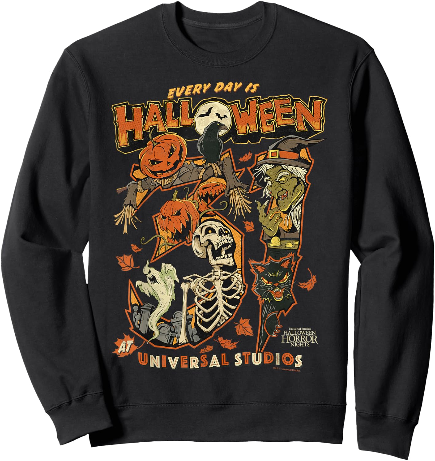 Halloween Horror Nights HHN Every Day is Halloween Sweatshirt - Sweatshirt | Black