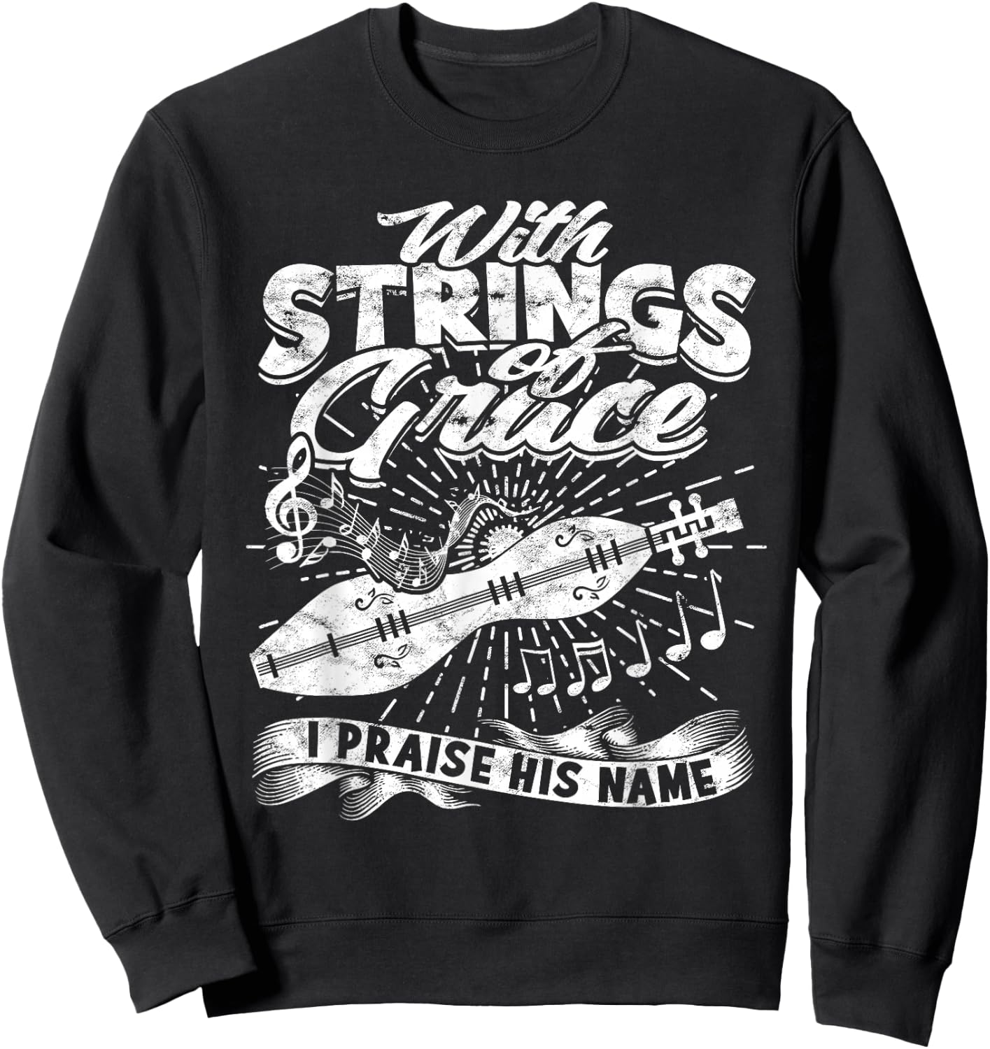 Dulcimer Player Mountain Dulcimer Sweatshirt - Sweatshirt | Black