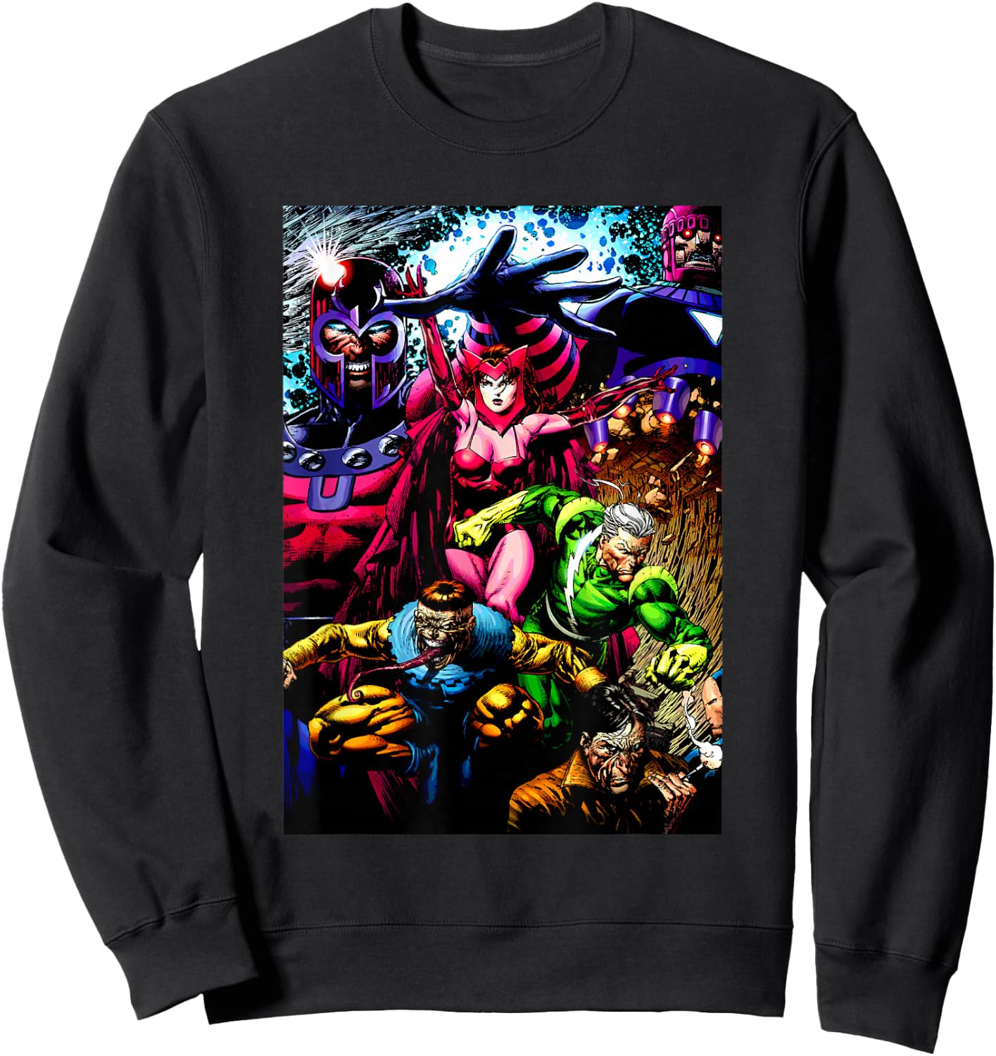 Marvel X-Men Brotherhood Of Mutants Group Shot Poster Sweatshirt - Sweatshirt | Black