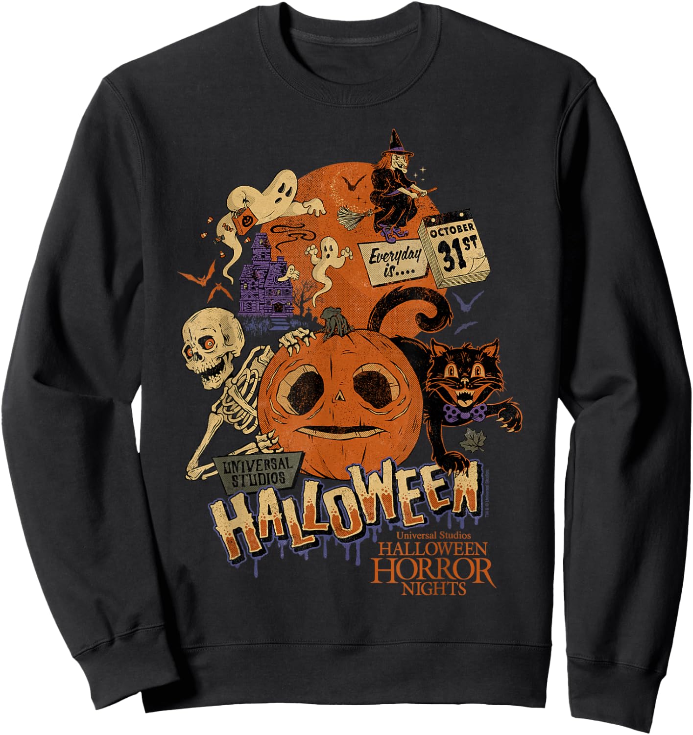 Halloween Horror Nights Lil Boo Pumpkin Sweatshirt - Sweatshirt | Black