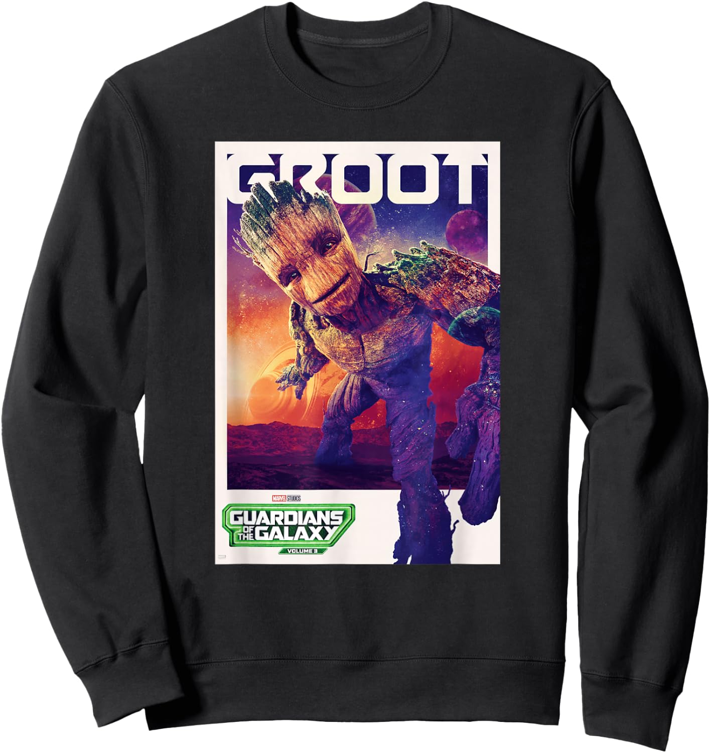 Marvel Guardians of the Galaxy Volume 3 Groot Poster Sweatshirt - Sweatshirt | Black