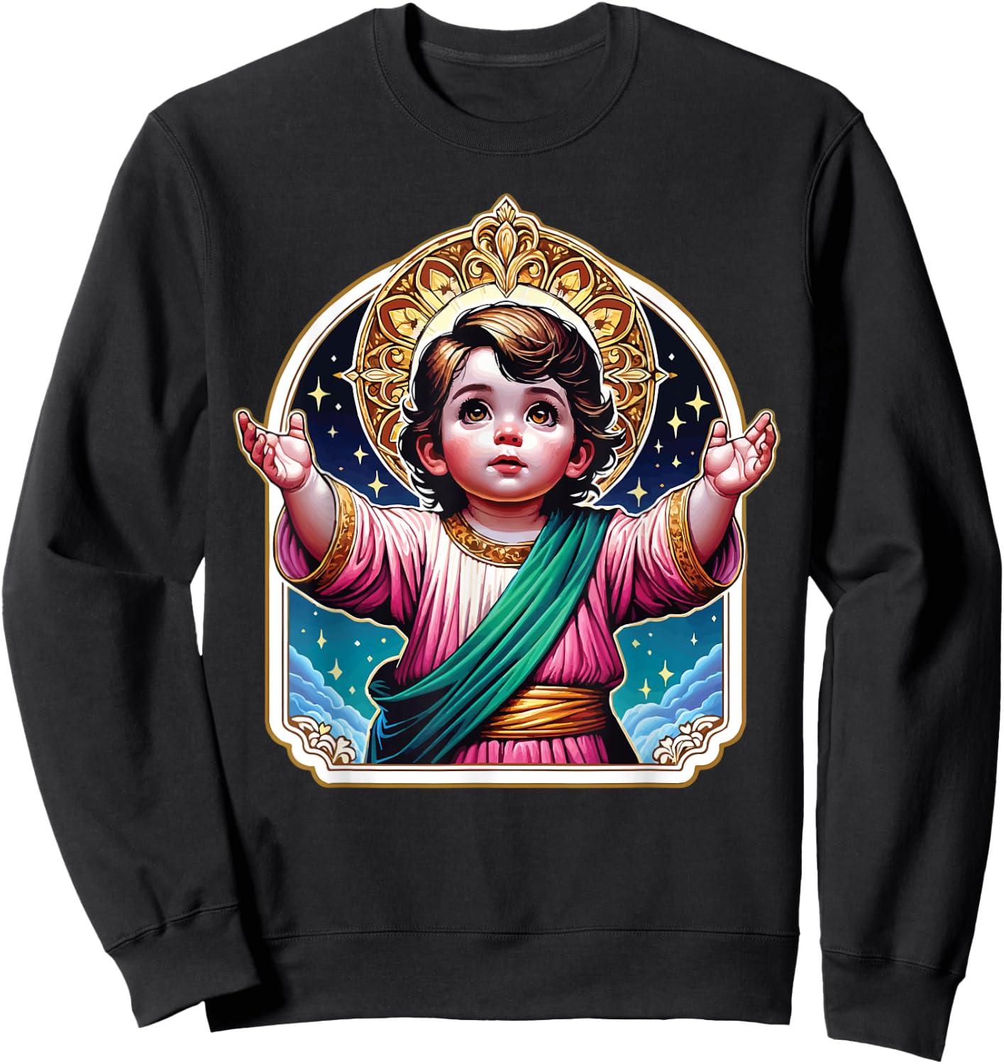 Divino Nino Jesus Catholic Sweatshirt - Sweatshirt | Black