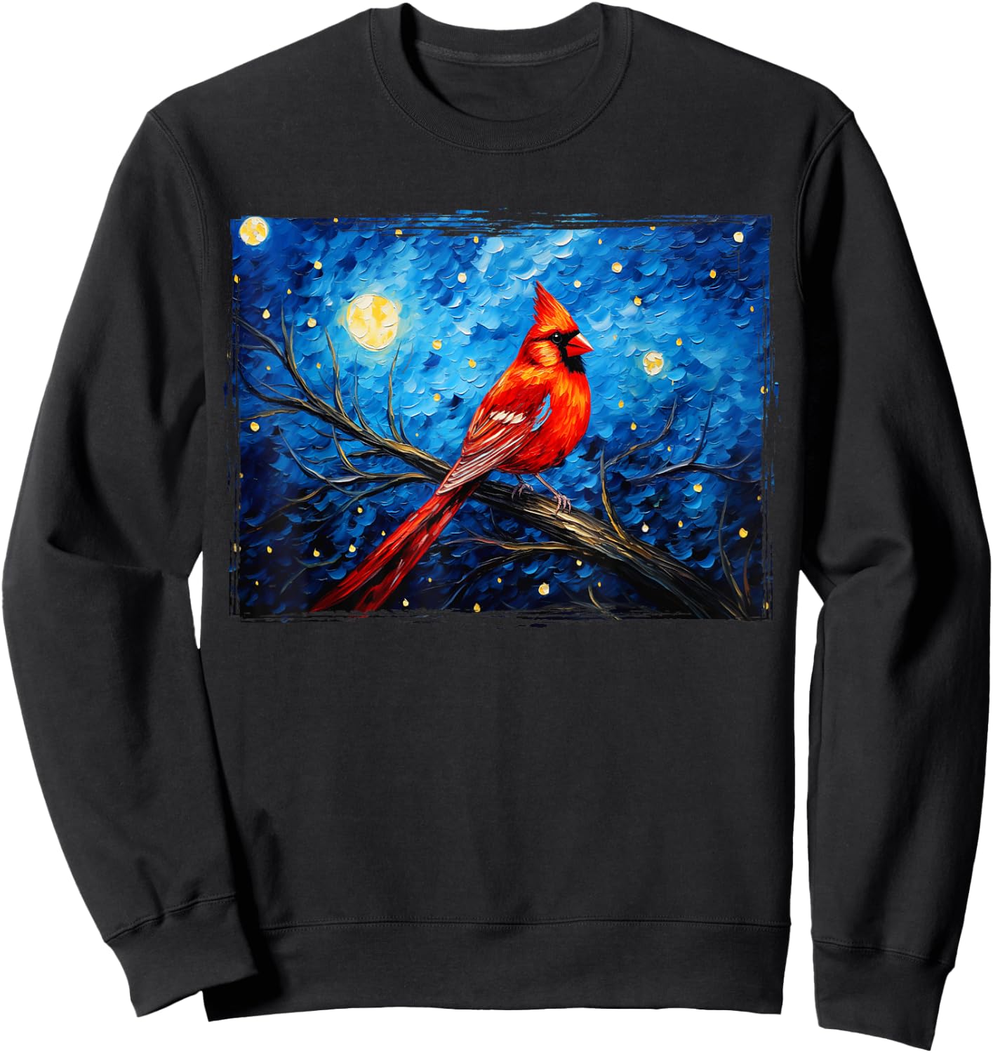 Red Cardinal Bird Flower North Carolina Virginia Sweatshirt - Sweatshirt | Black