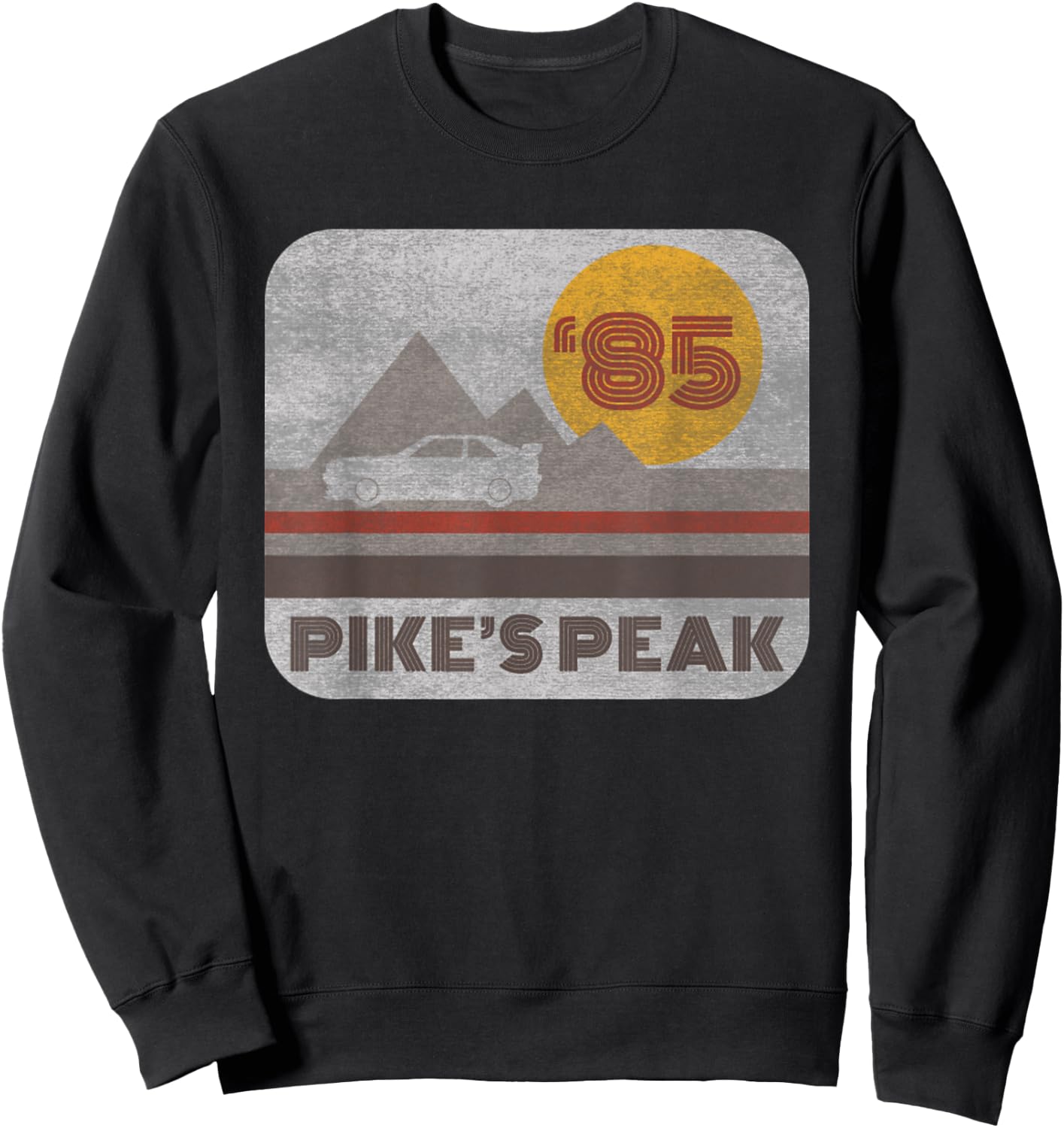 Vintage Pikes Peak 85s Peak Hill Climb Sport Racing Sweatshirt - Sweatshirt | Black