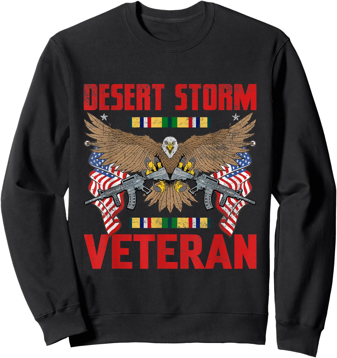 Desert Storm Operation Veteran American Sweatshirt - Sweatshirt | Black