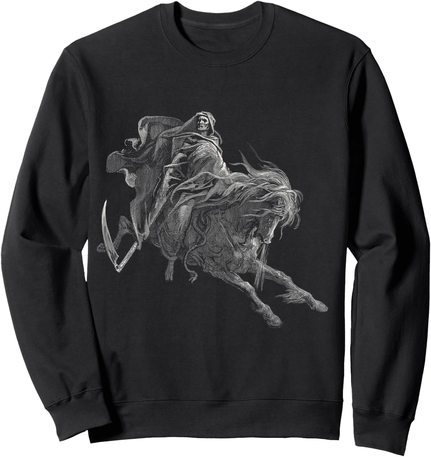 Gustave Dore Death on the Pale Horse Sweatshirt - Sweatshirt | Black