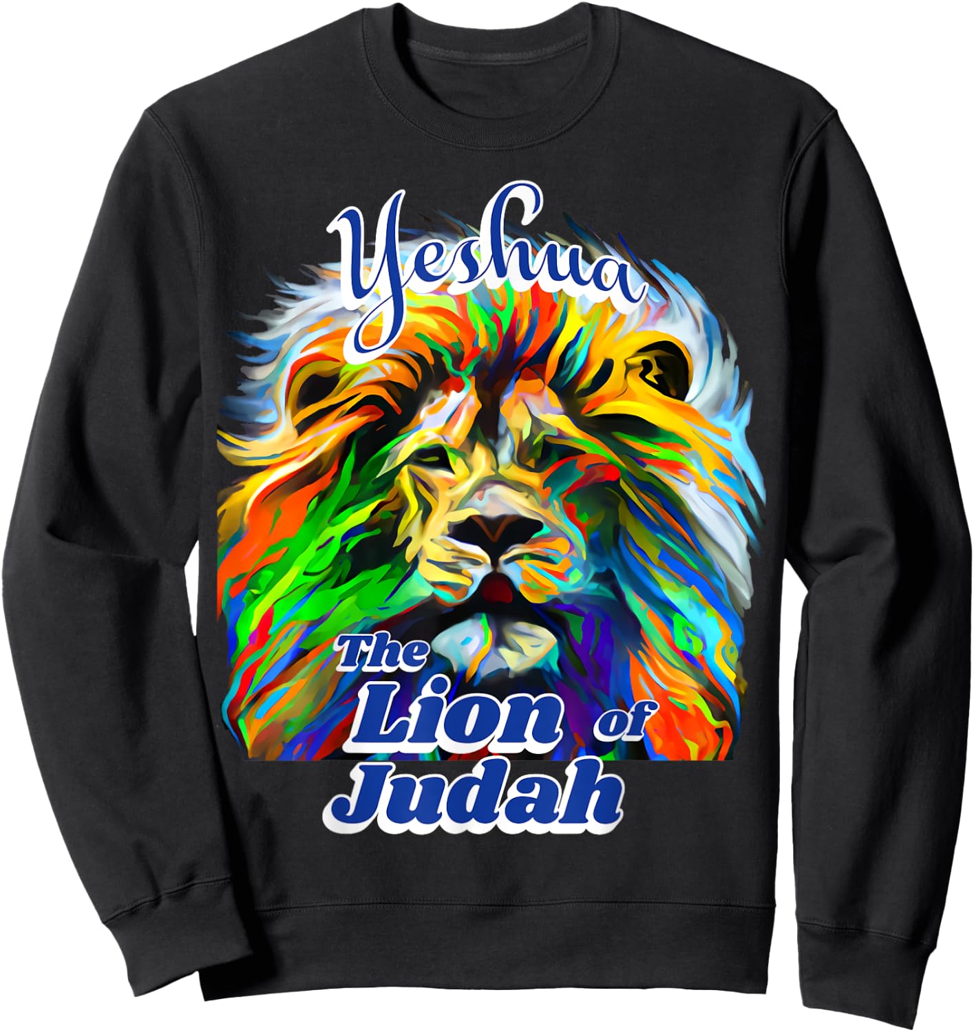 Yeshua, The Lion of Judah Sweatshirt - Sweatshirt | Black