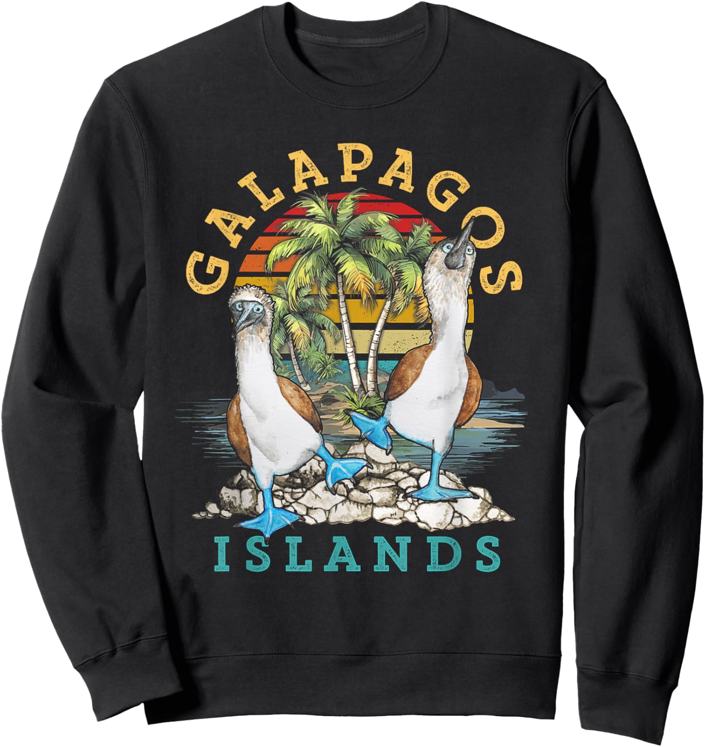 Seabirds Blue-footed Booby Bird Galapagos Island Alaska Sweatshirt - Sweatshirt | Black