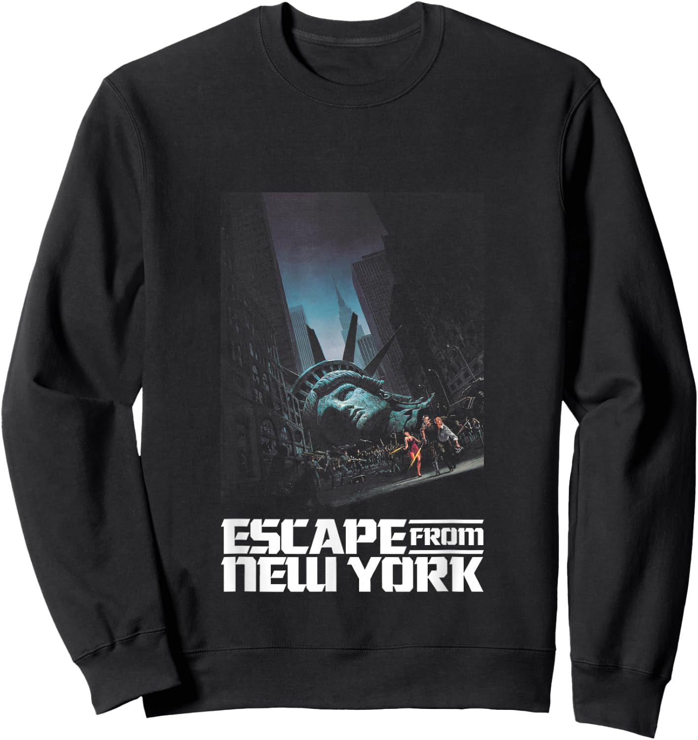 Escape From New York Fallen Statue Of Liberty Sweatshirt - Sweatshirt | Black
