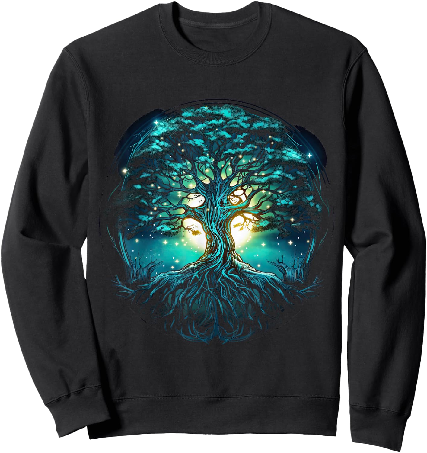 Tree of Life Viking Midgard Thor Walhalla Sweatshirt - Sweatshirt | Black