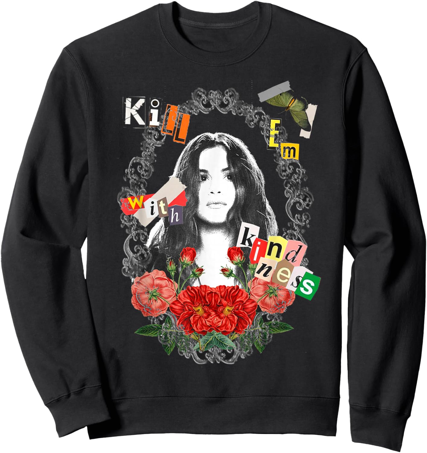 Official Selena Gomez Kill Them with Kindness Black Sweatshirt - Sweatshirt | Black
