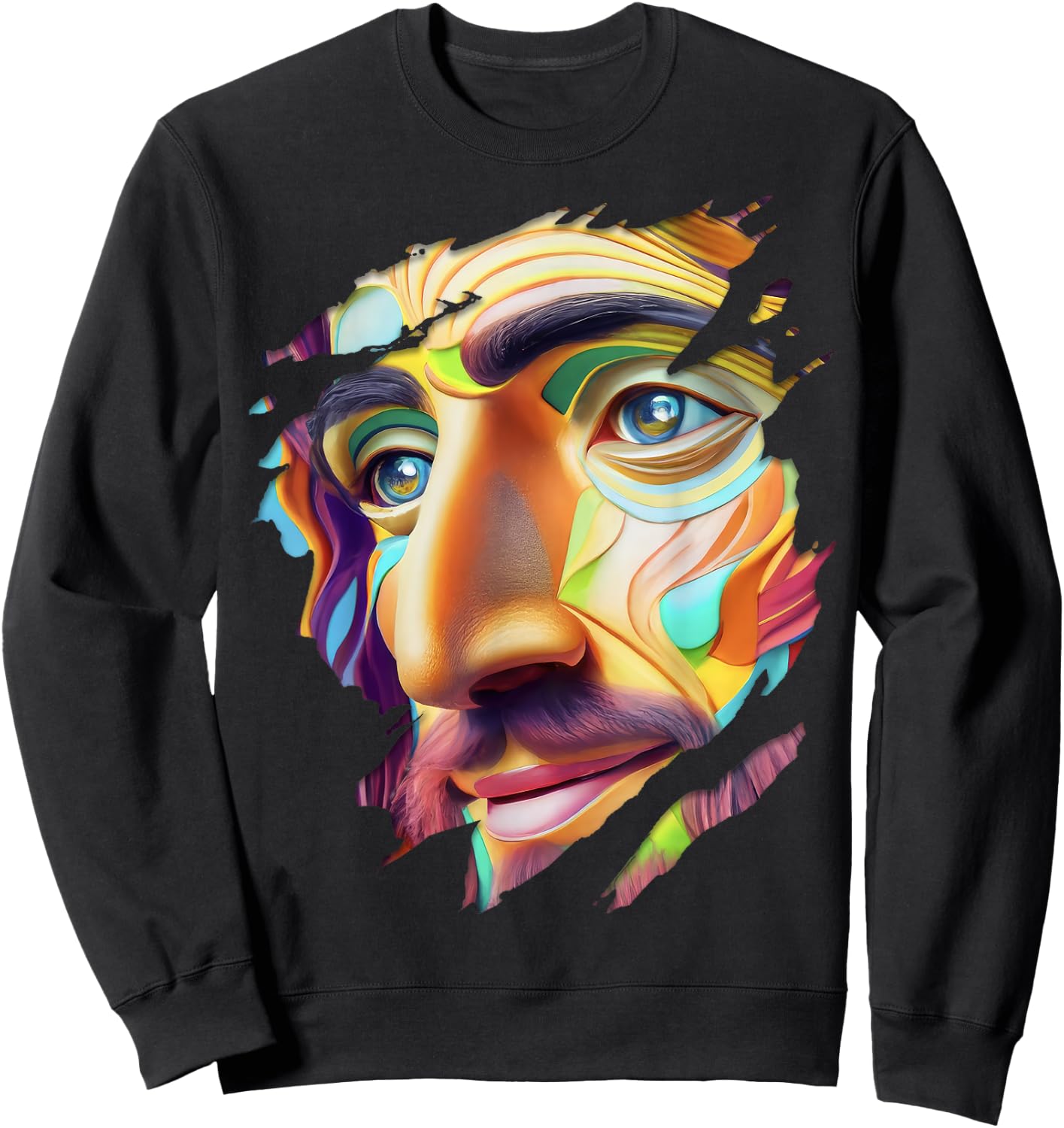 God Jesus Holy Spirit Yahweh Holy Bible Colorful Christian Sweatshirt - Sweatshirt | Black