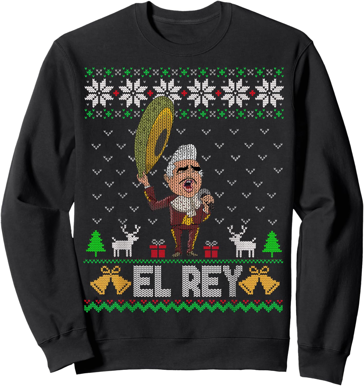 El Rey de Mexico Vicente Fernandez Mexican Legend Sweatshirt - Sweatshirt | Black