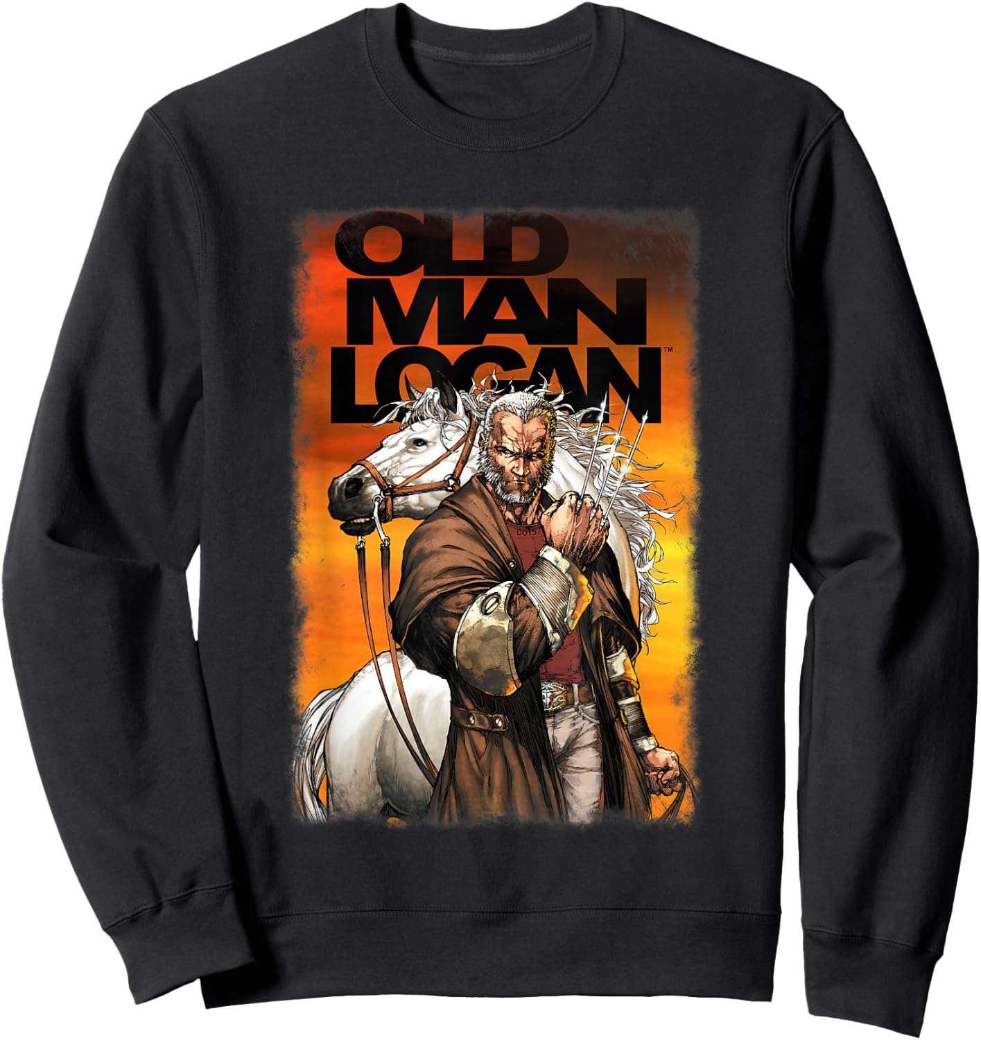 Marvel X-Men Old Man Logan Vintage Comic Book Cover Poster Sweatshirt - Sweatshirt | Black