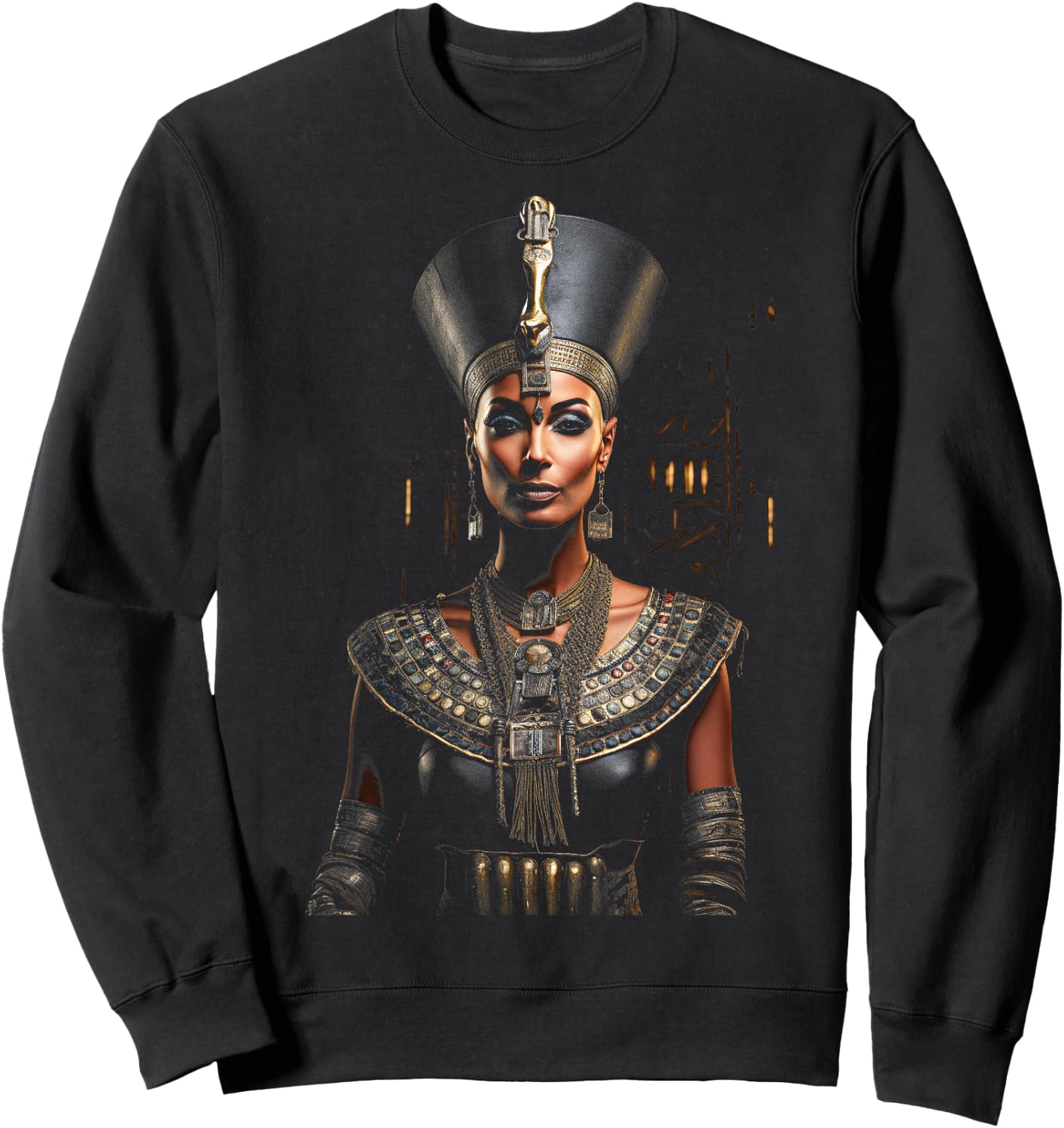 Egyptian Queen Nefertiti Sweatshirt - Sweatshirt | Black