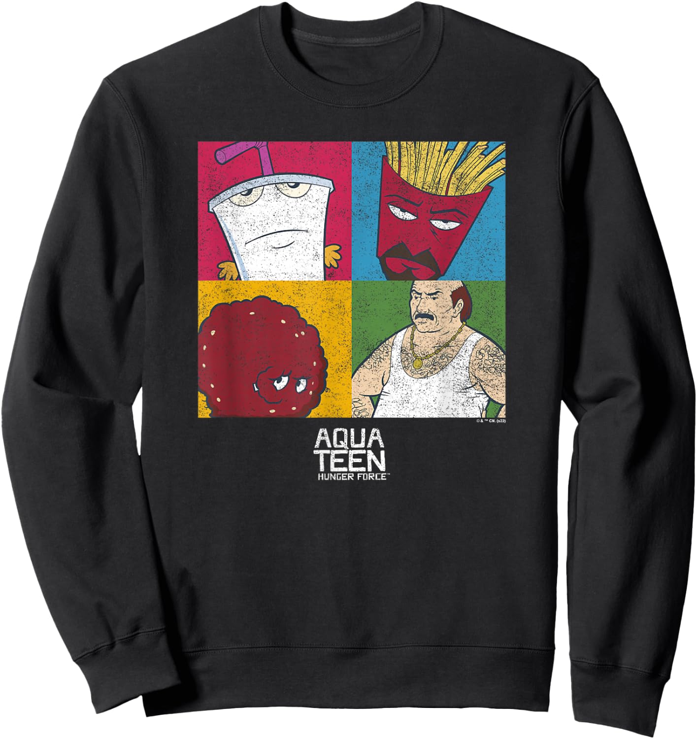 Aqua Teen Hunger Force Character Panels Sweatshirt - Sweatshirt | Black