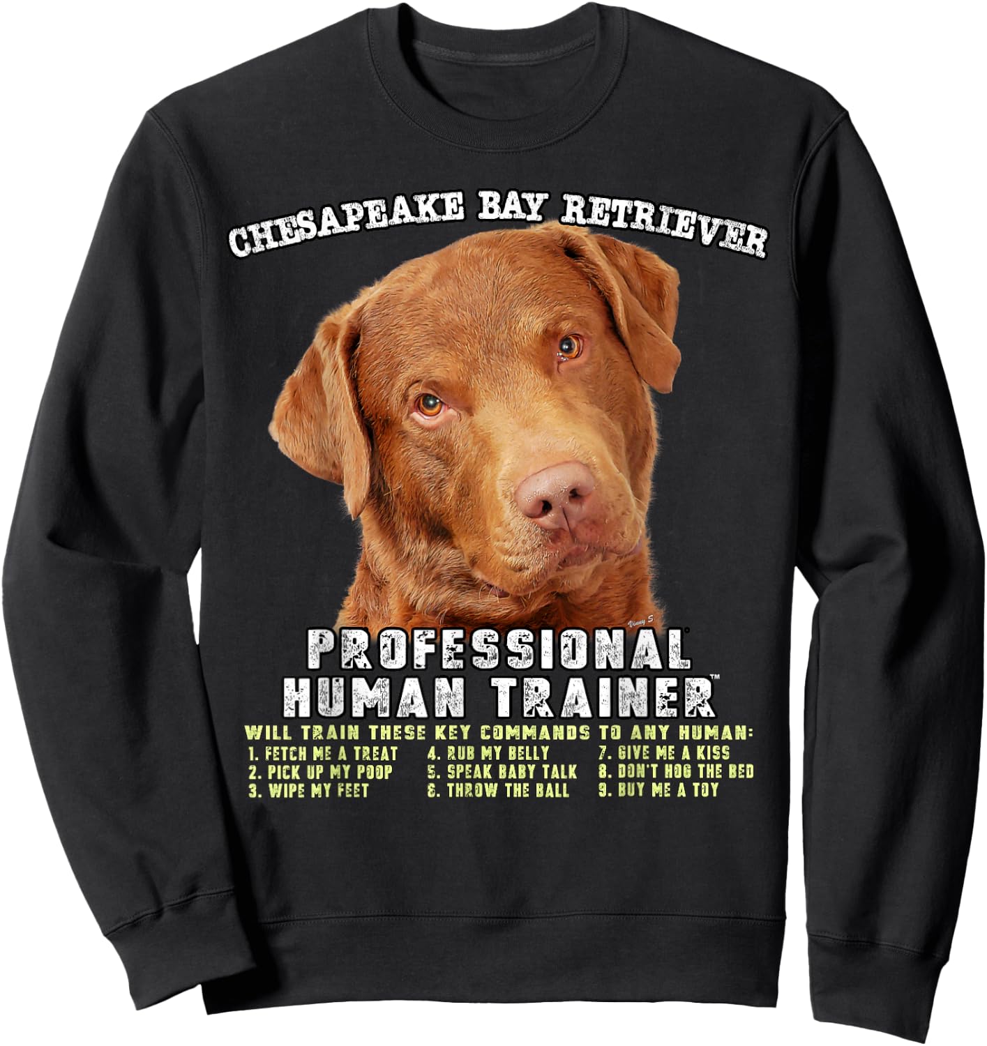 Kitana Chesapeake Bay Retriever Professional Human Trainer Sweatshirt - Sweatshirt | Black