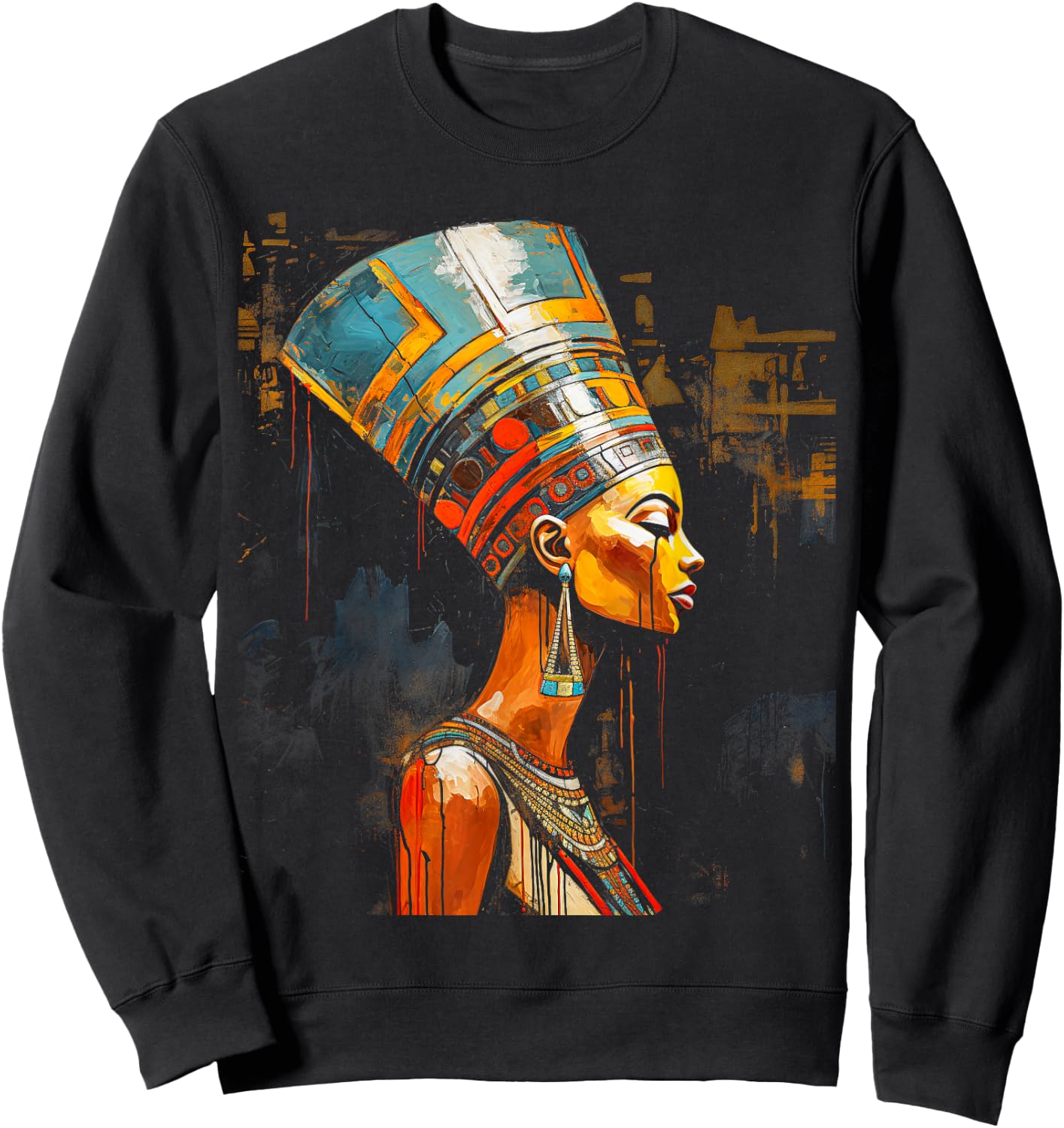 Egyptian Nefertiti Sweatshirt - Sweatshirt | Black